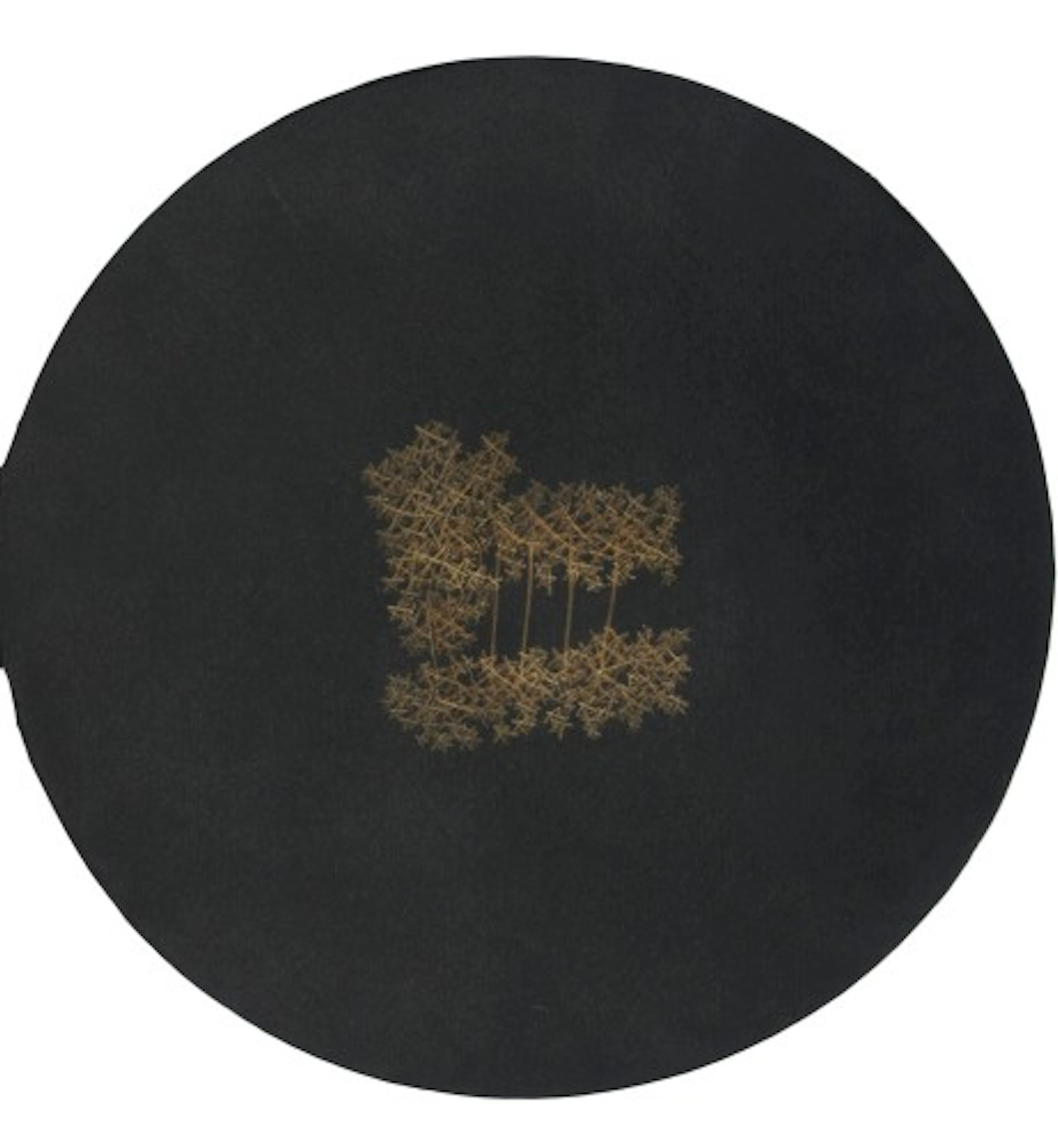 James Lee Byars Dessin sur carton (étoiles dorées) Double cercles