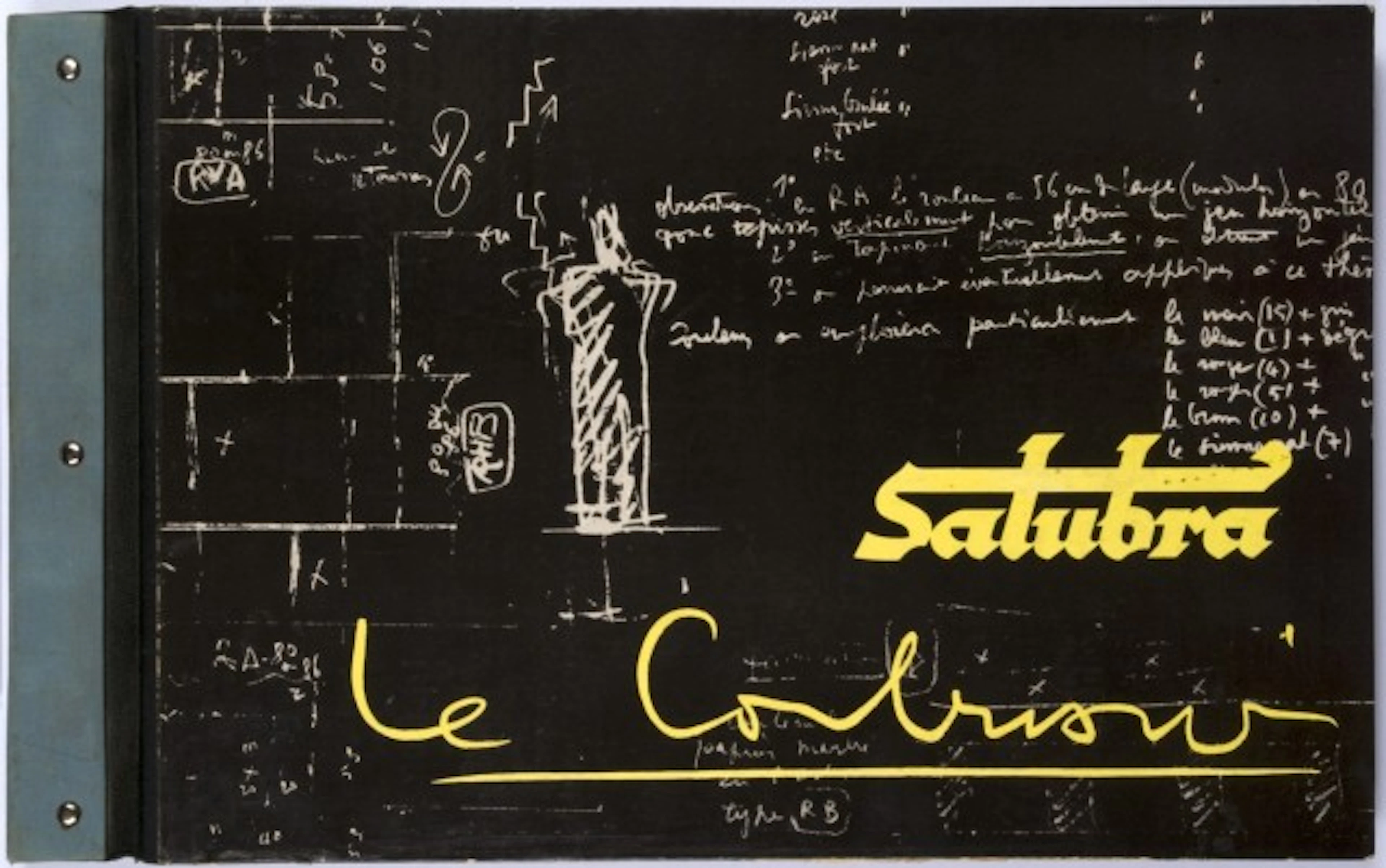 Le Corbusier Salubra, 1959 2e série. In-4 à litalienne, reliure demi-toile