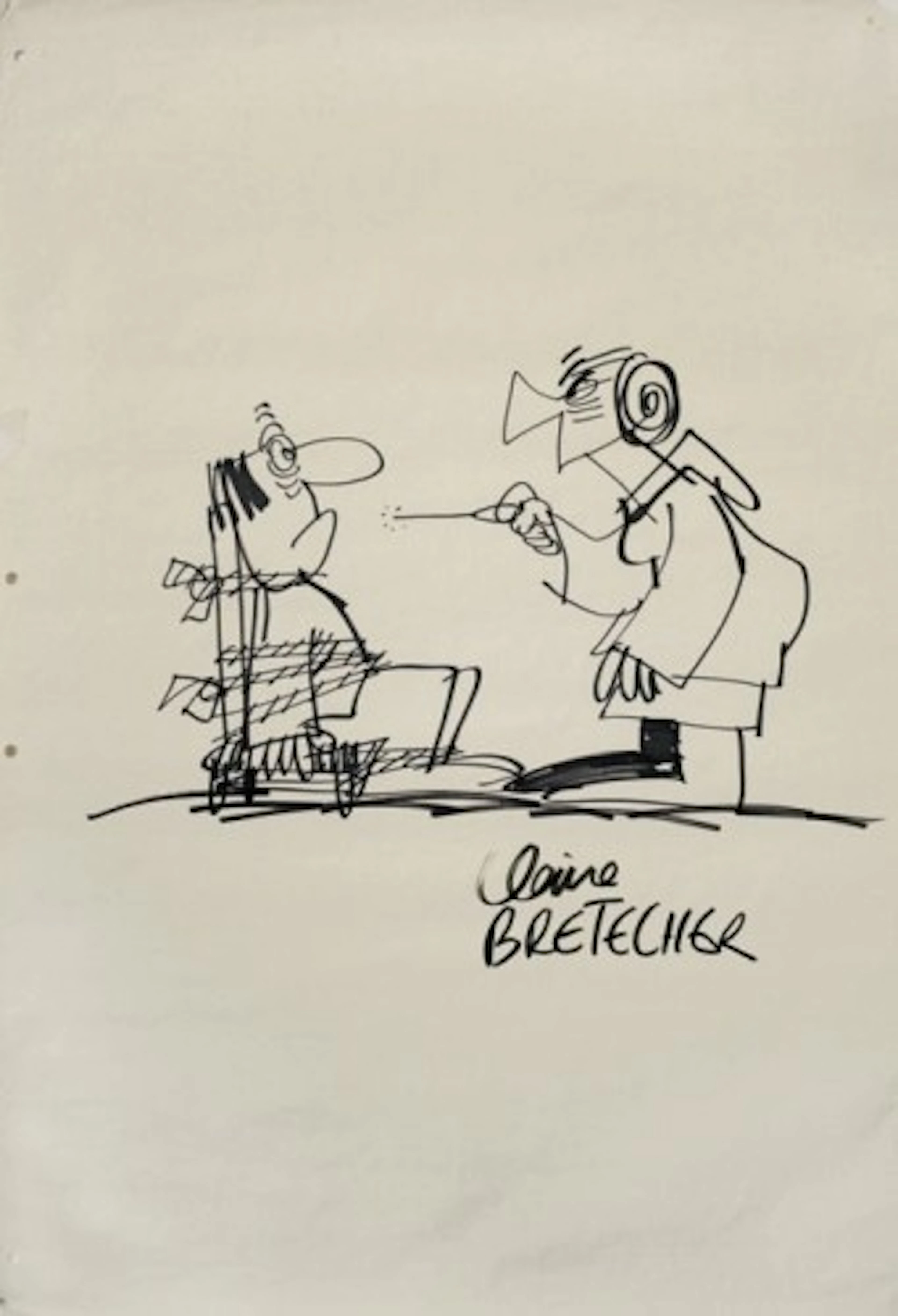 BRETÉCHER Claire (né en 1940) Cellulite Marqueur indélébile sur paper
