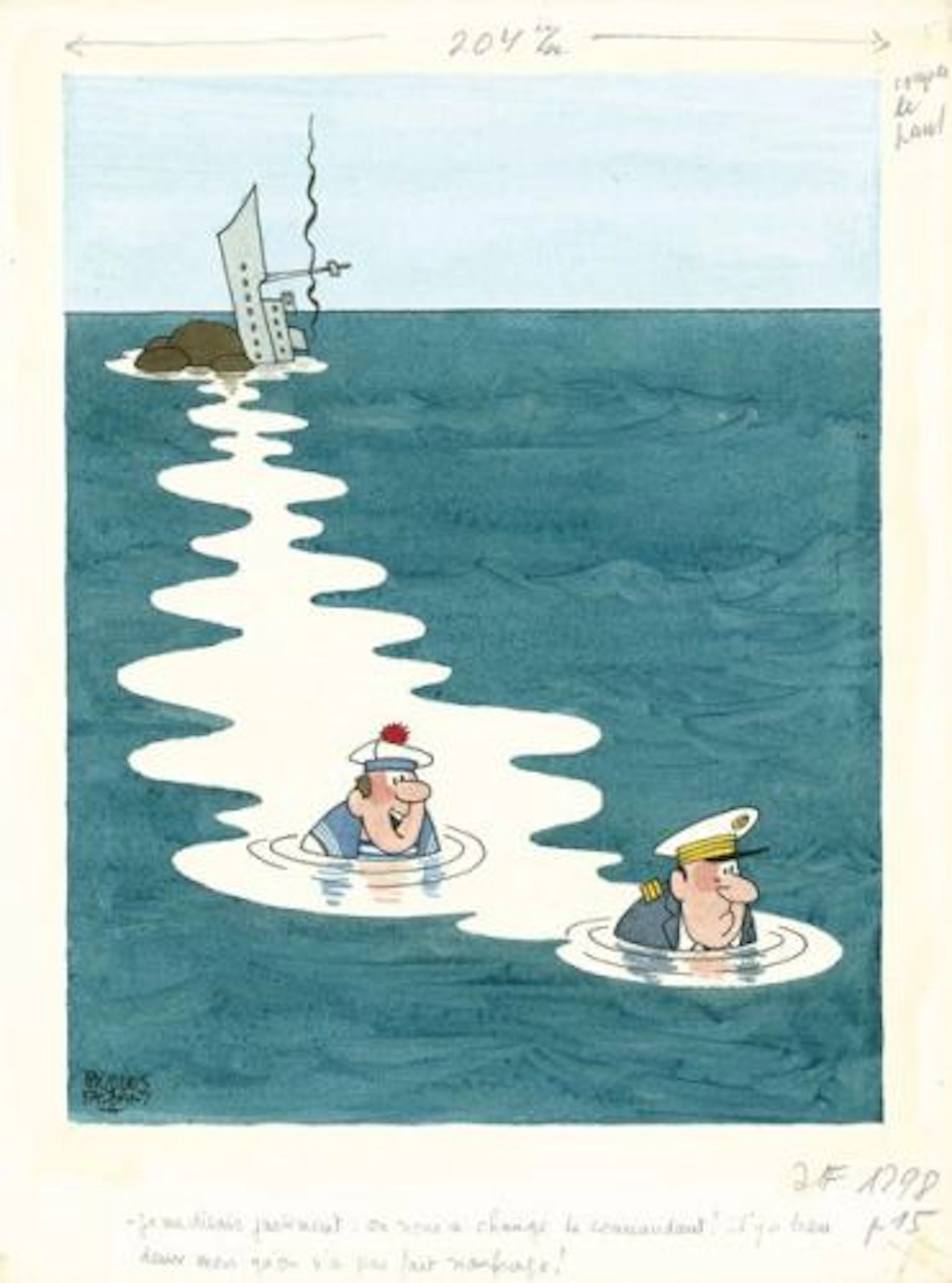 FAIZANT Jacques (1918-2006)  NAUFRAGE !
