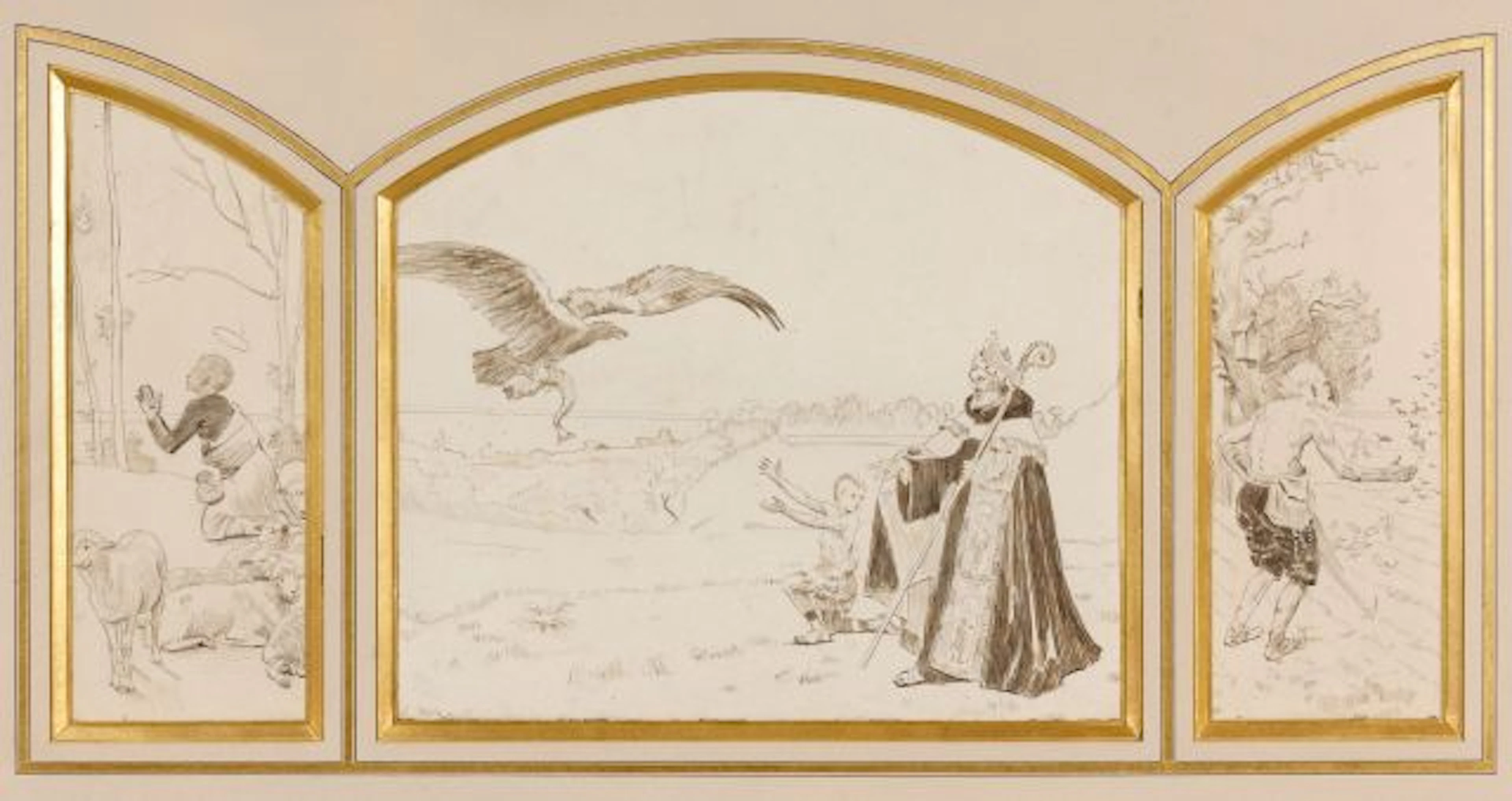 Ernest Ange Duez Paris, 1843 - Bougival, 1896 Le miracle de saint