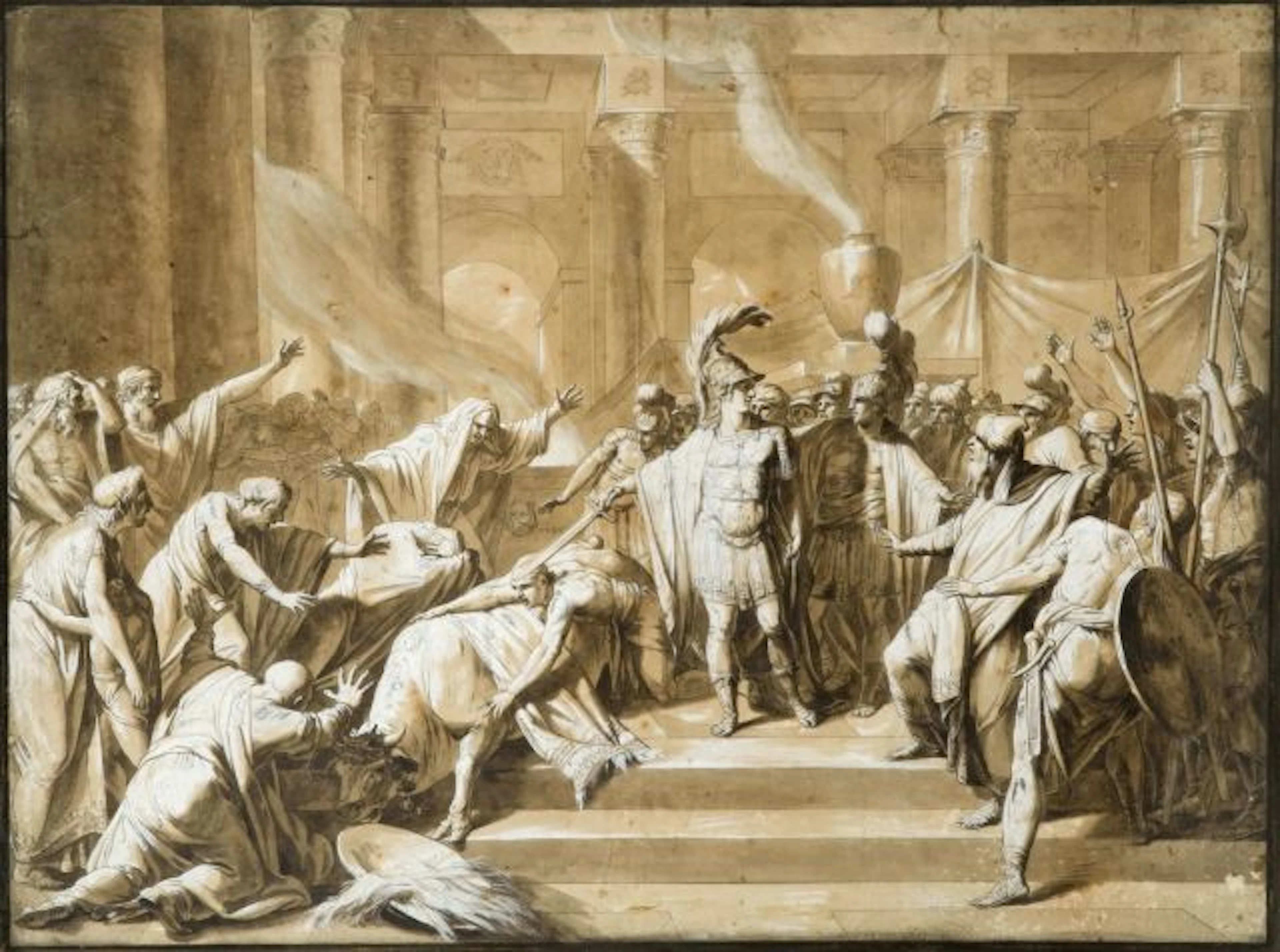 Ecole française, 1791 Alexandre le Grand se fait proclamer pharaon