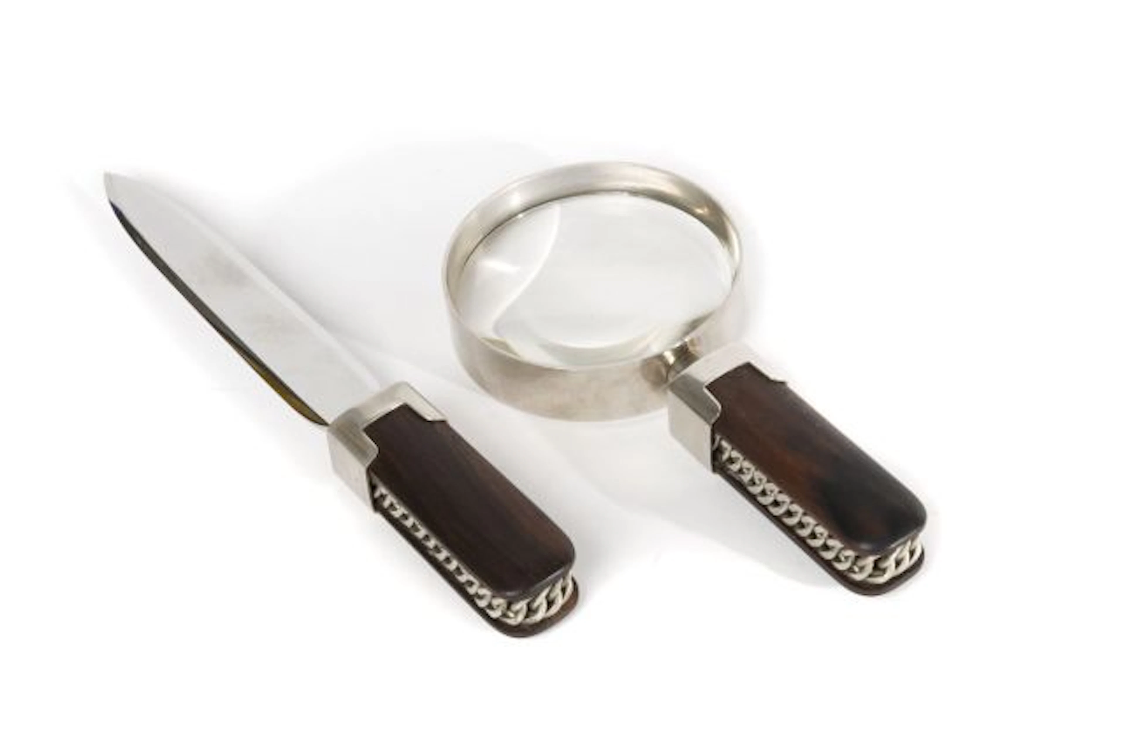 HERMES Paris Magnifique lot comprenant une loupe de bureau et un coupe