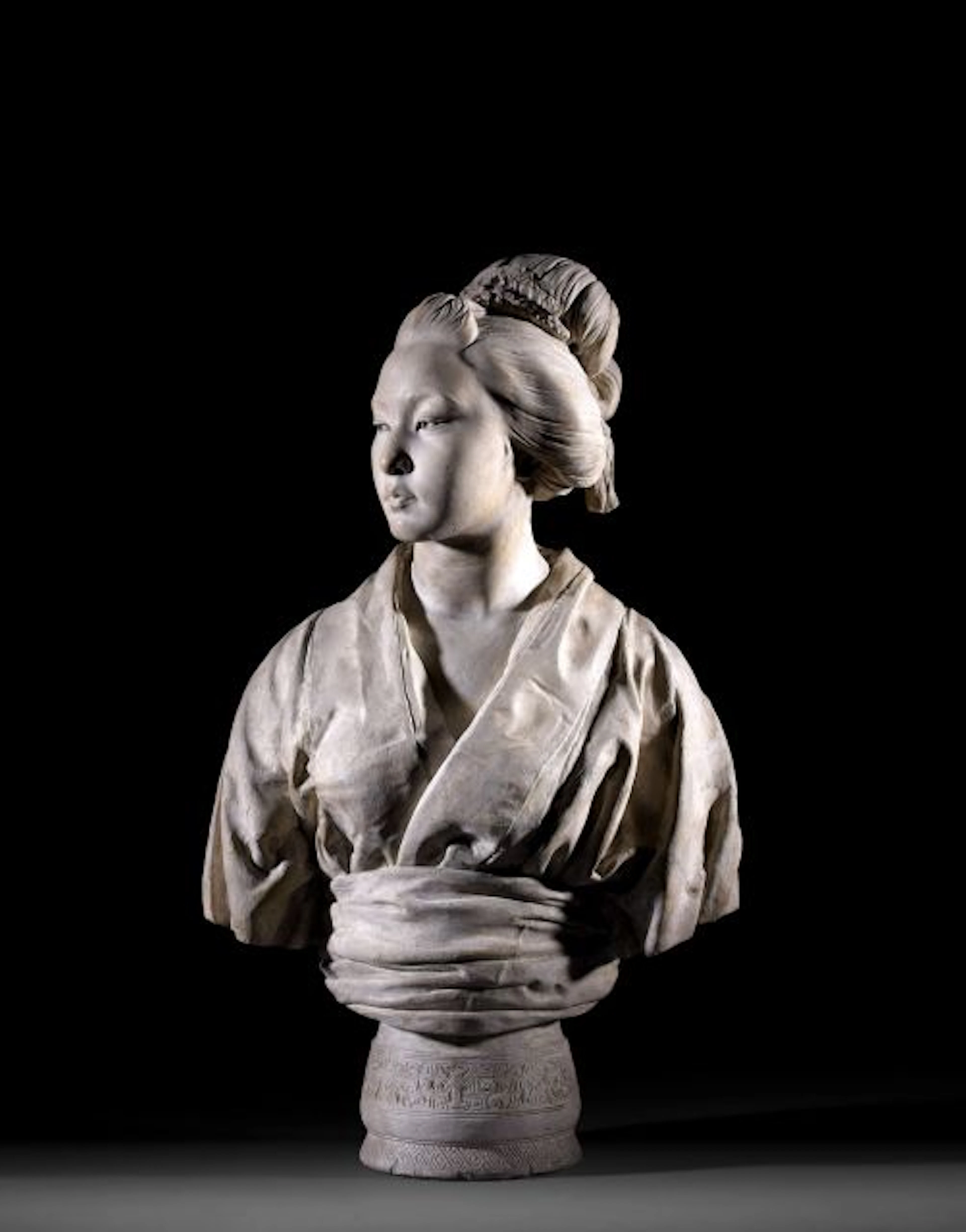 Gustave Crauk Valenciennes, 1827 - Meudon, 1905 Portrait d'une jeune japonaise