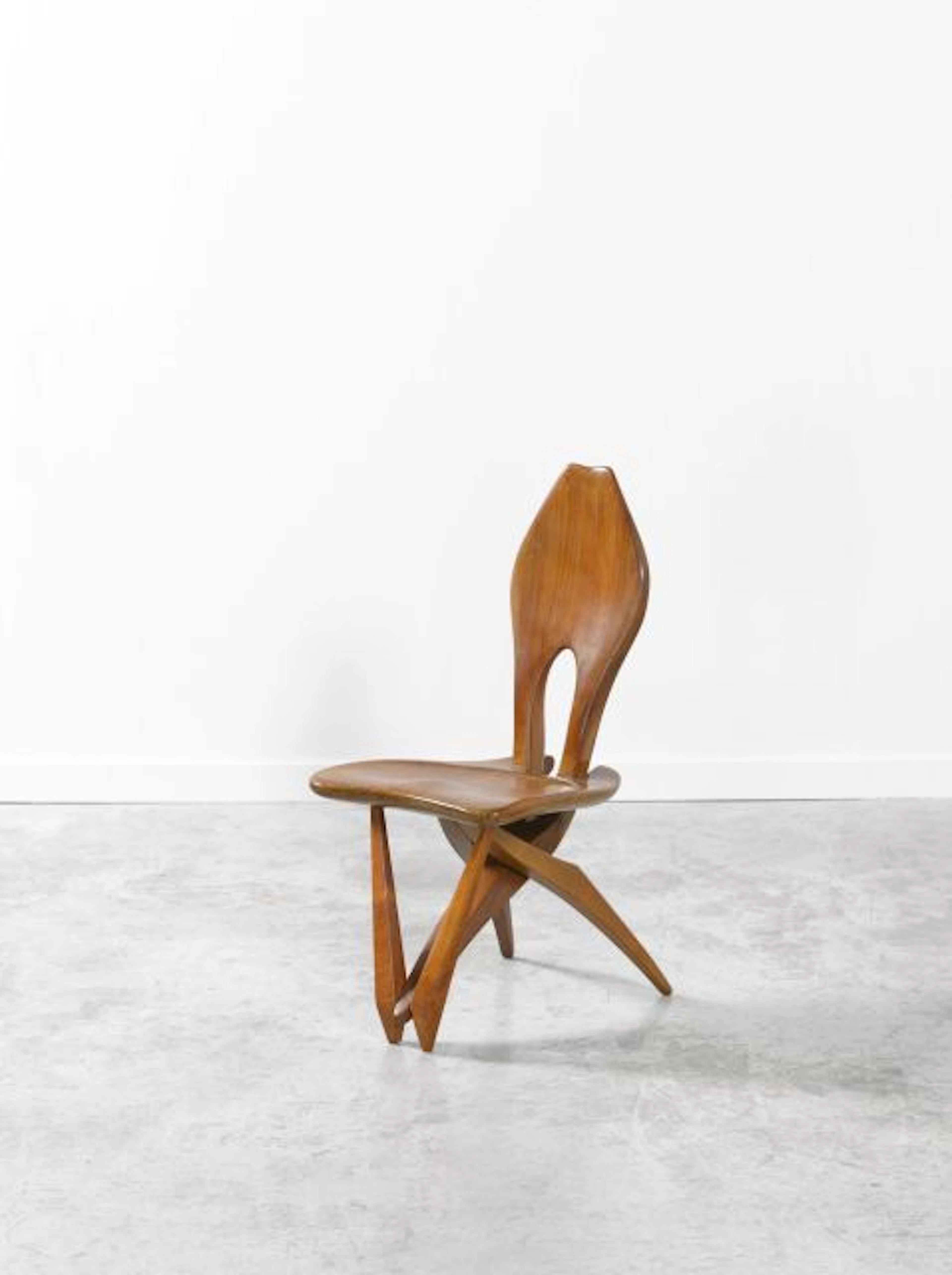 Carlo MOLLINO (1905 - 1973) Chaise pour la "Galleria Vigna Nuova" - 1948