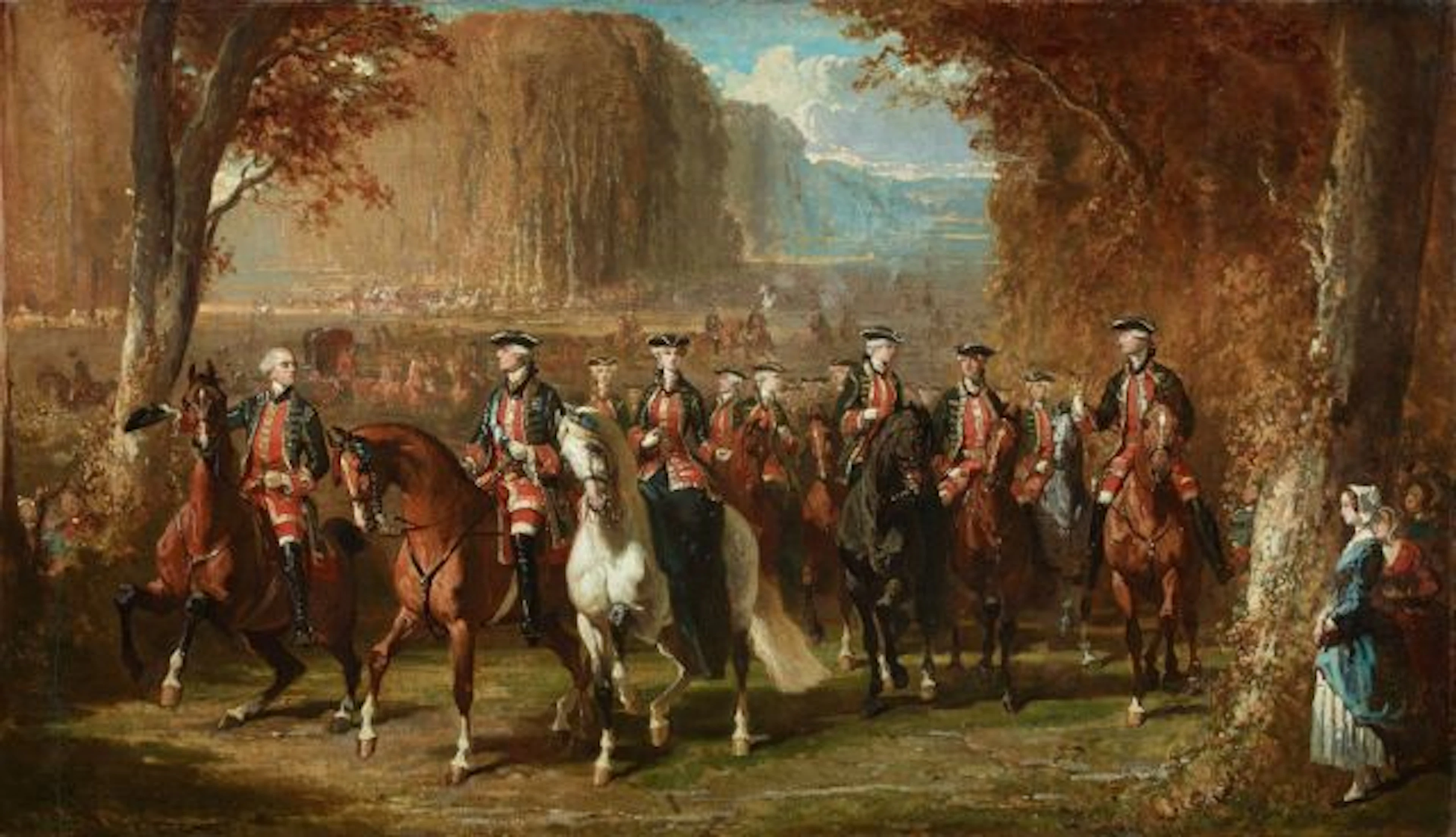 Alfred de Dreux Paris, 1810 - 1860 Scène de chasse à courre : l'impératrice