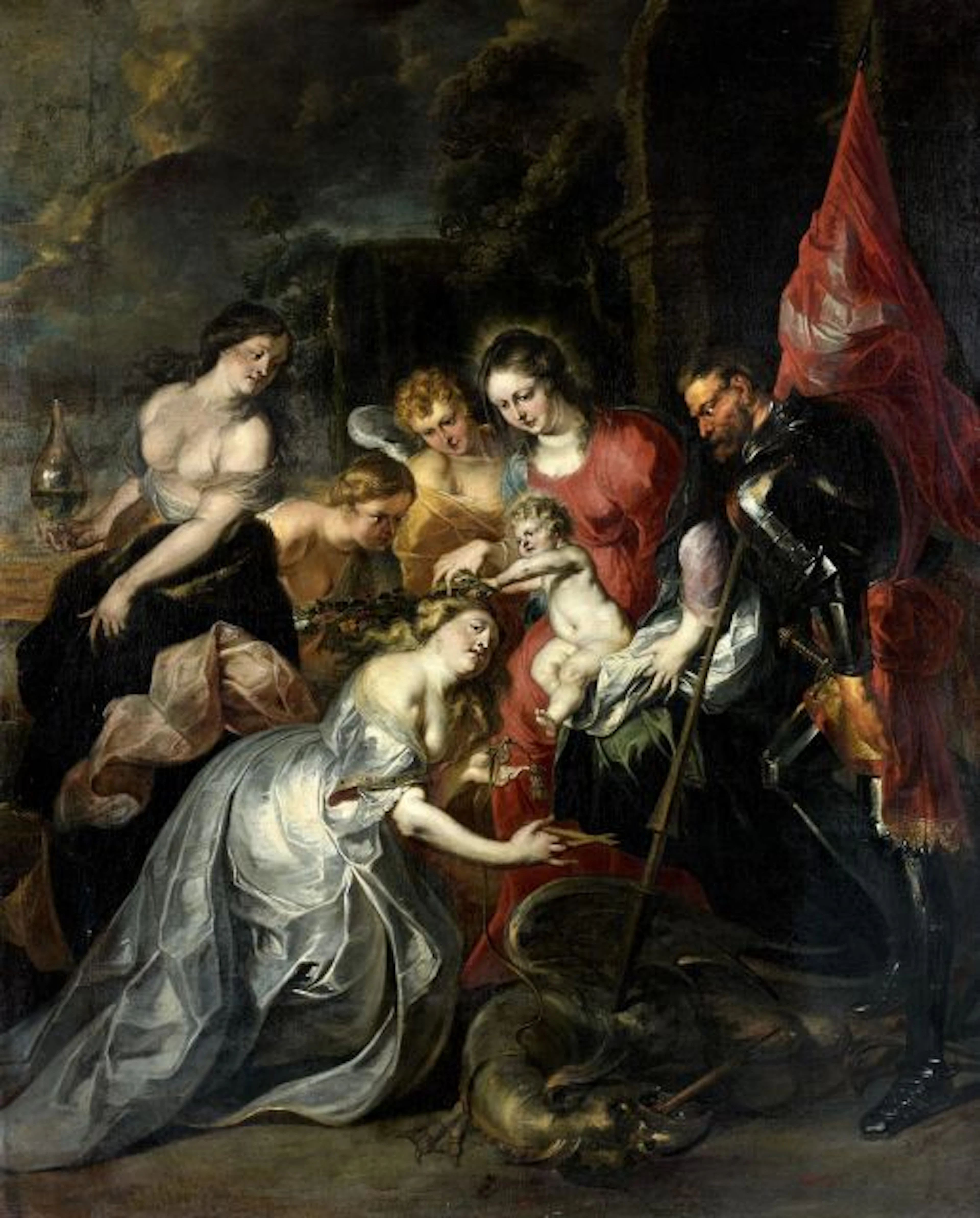 Jan Boeckhorst Münster, 1604 - Anvers, 1668 Saint Georges aux côtés