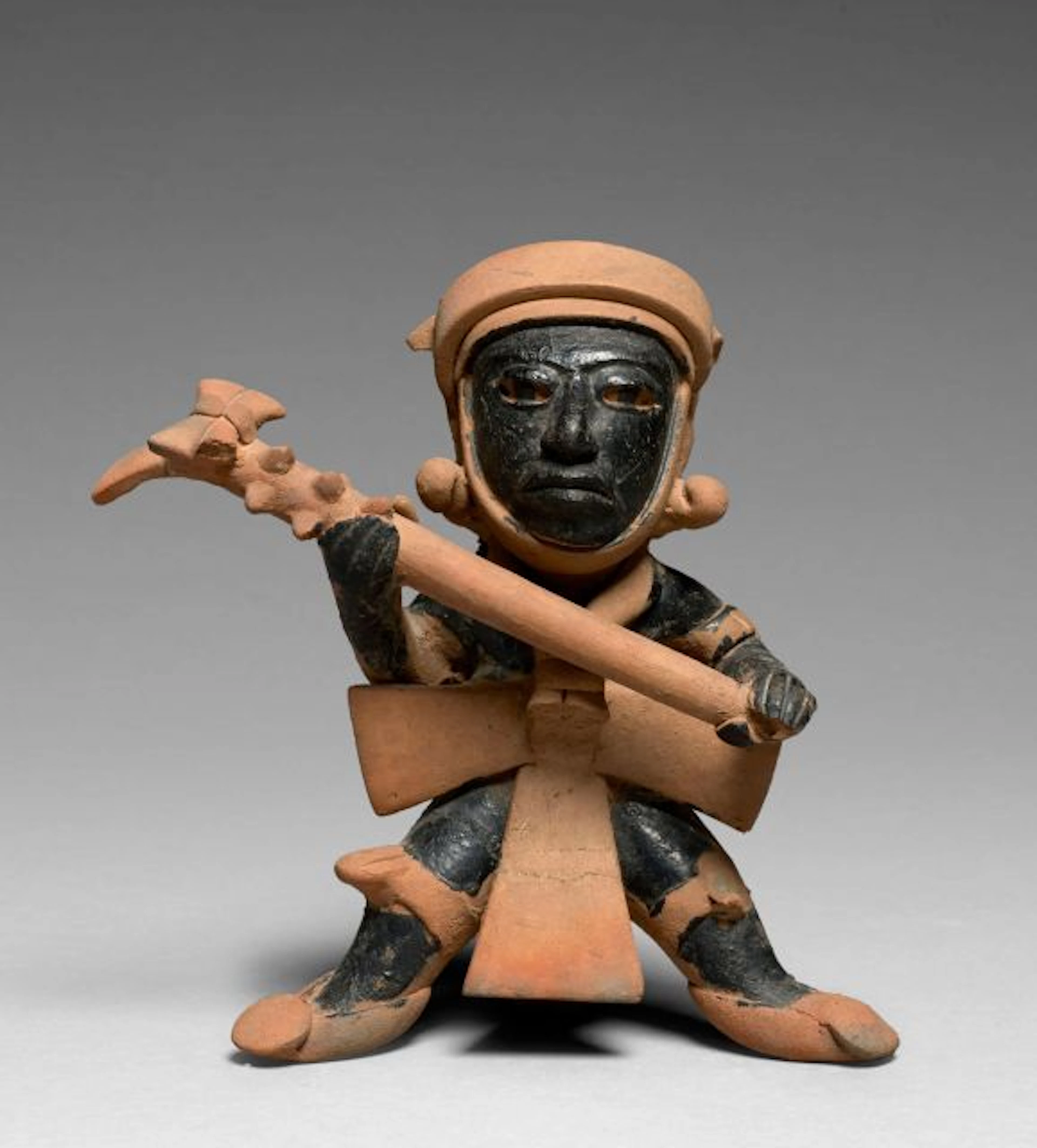 STATUETTE ANTHROPOMORPHE REPRÉSENTANT UN GUERRIER Culture Veracruz