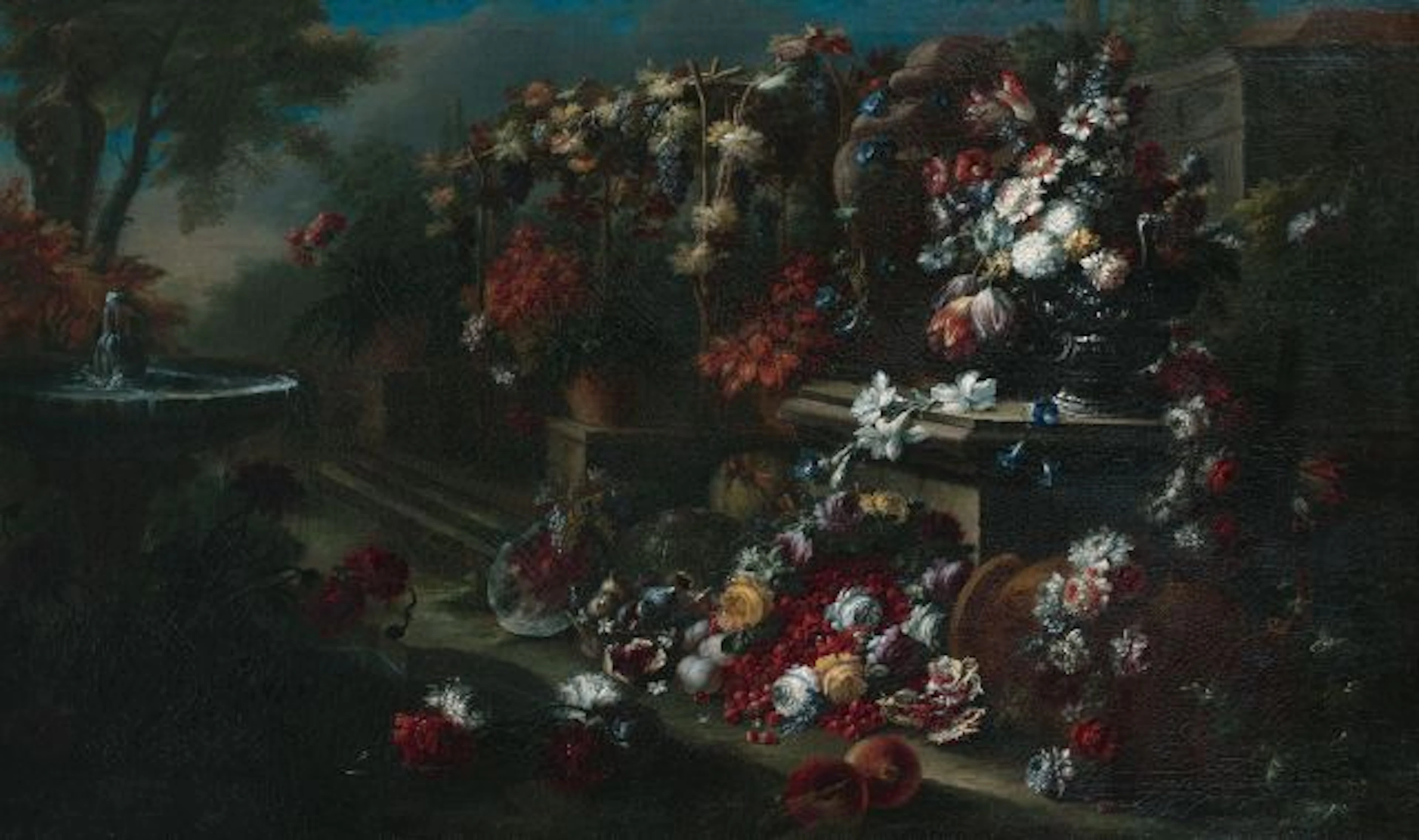 Gasparo Lopez Naples, vers 1650 - Florence, 1732 Fleurs et fruits