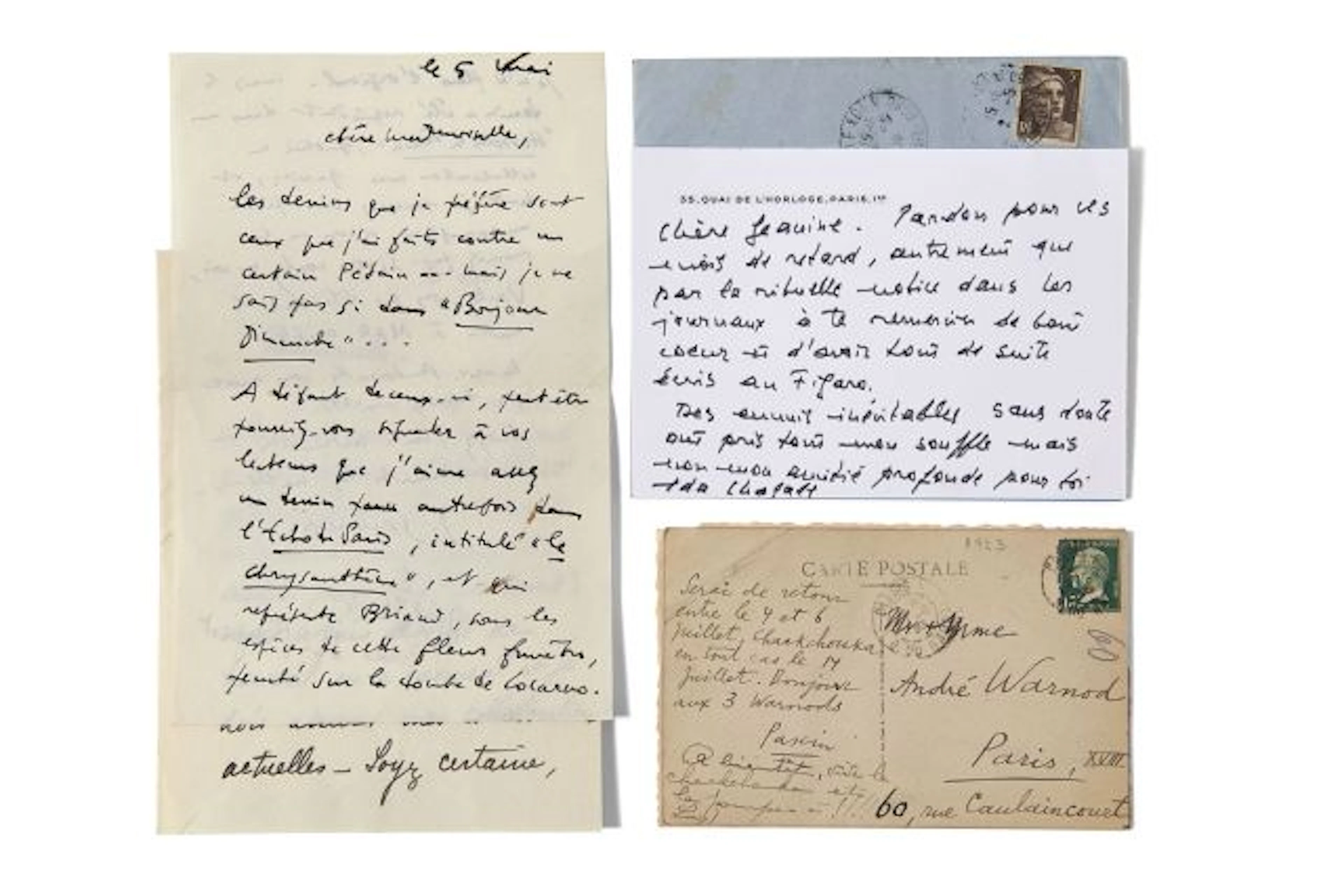 Jules PASCIN, Francis CARCO, GILIOLI, Fernande OLIVIER, Ida CHAGALL