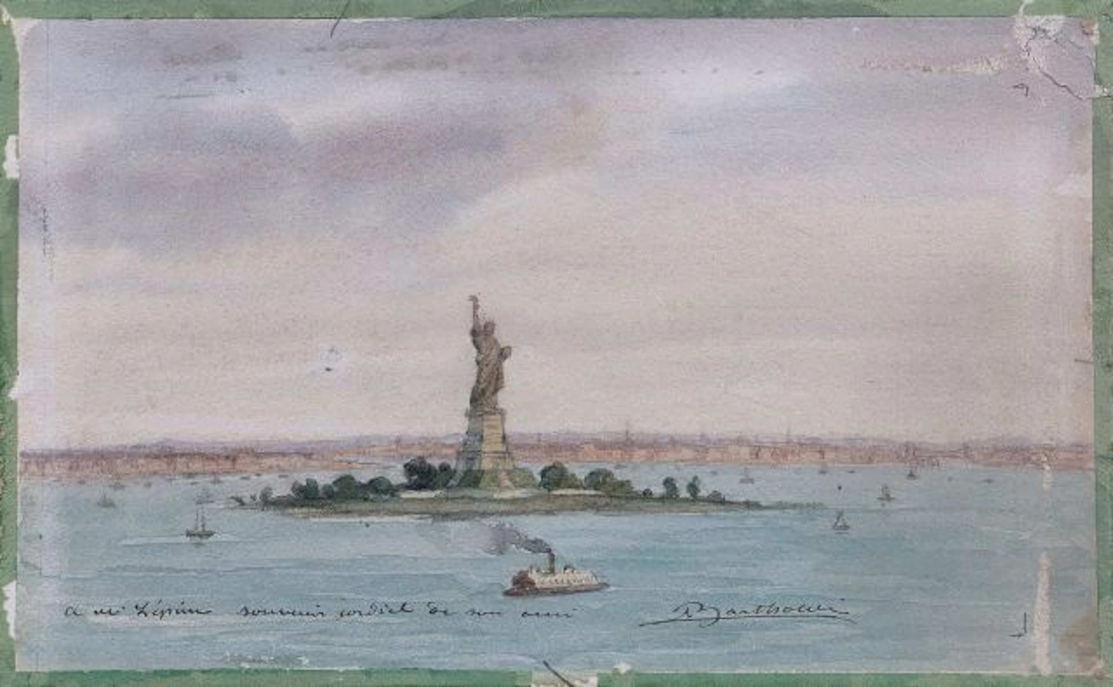 Frédéric-Auguste Bartholdi Colmar, 1834 - Paris, 1904 Vue de Liberty