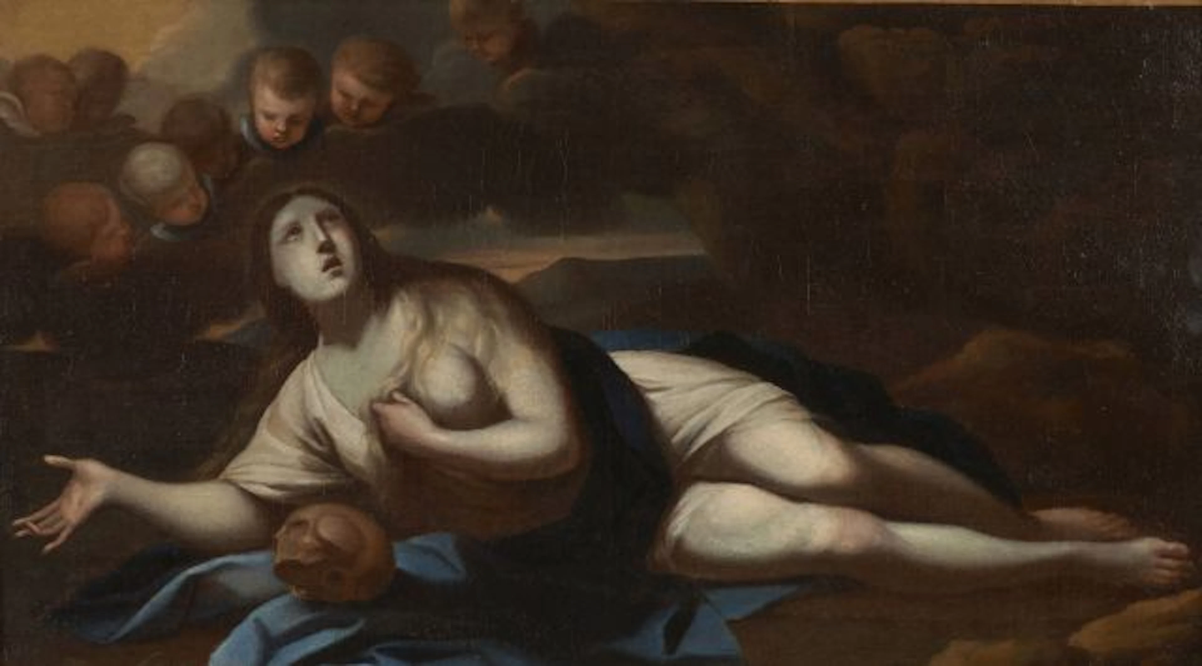 Attribué à Lubin Baugin Pithiviers, 1612 - Paris, 1663 La Madeleine pénitente