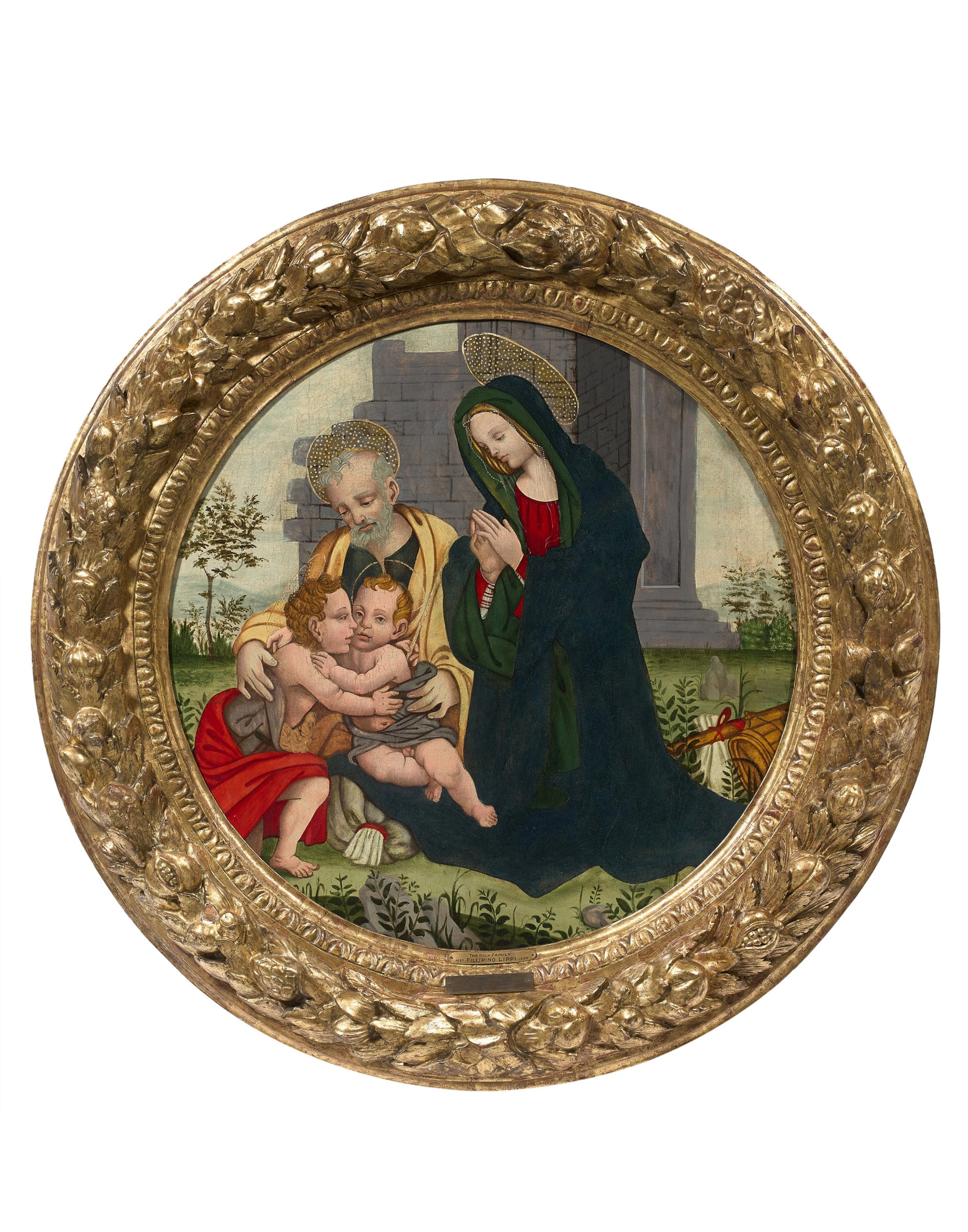 Italie centrale vers 1500 La Sainte Famille avec saint Jean-Baptiste