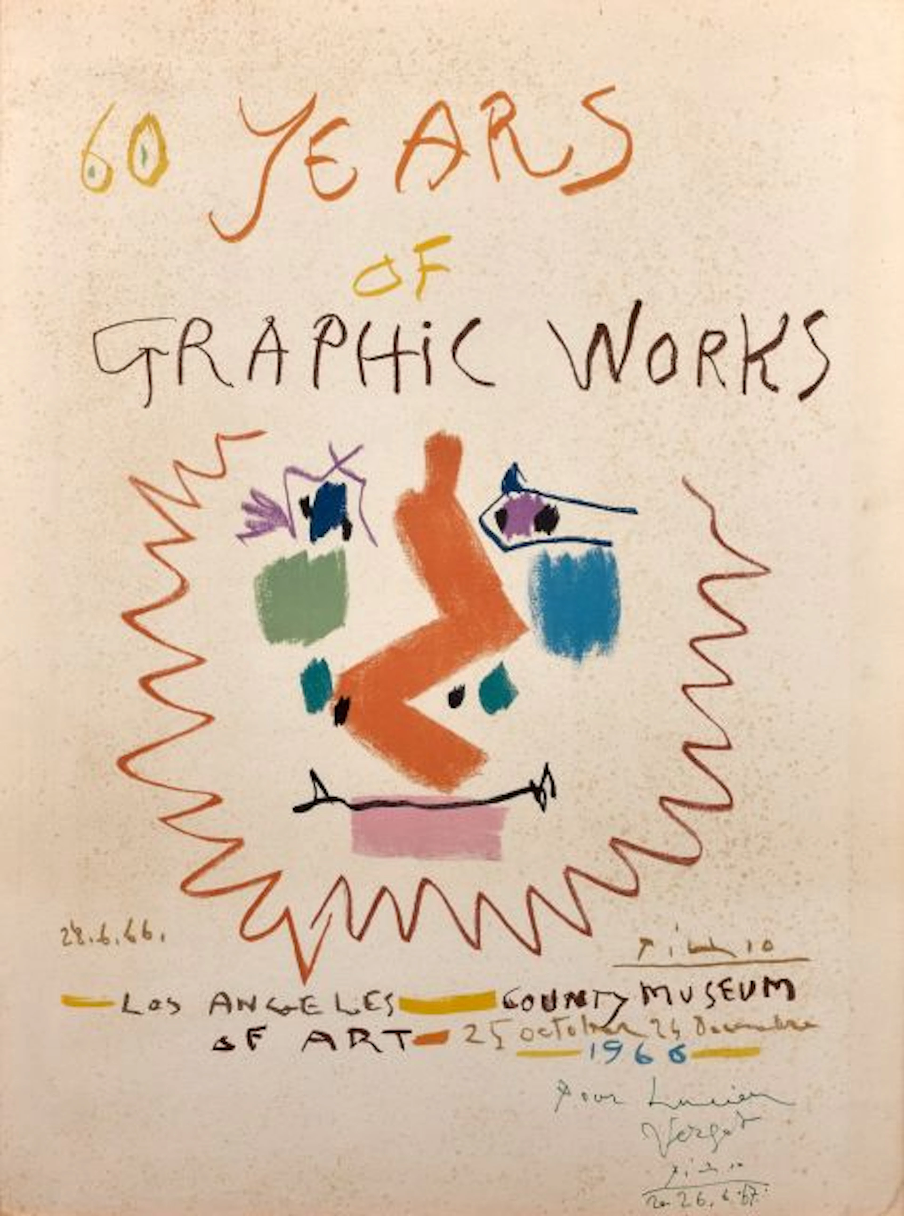 Pablo PICASSO 1881 - 1973 60 years of graphic works - 1966