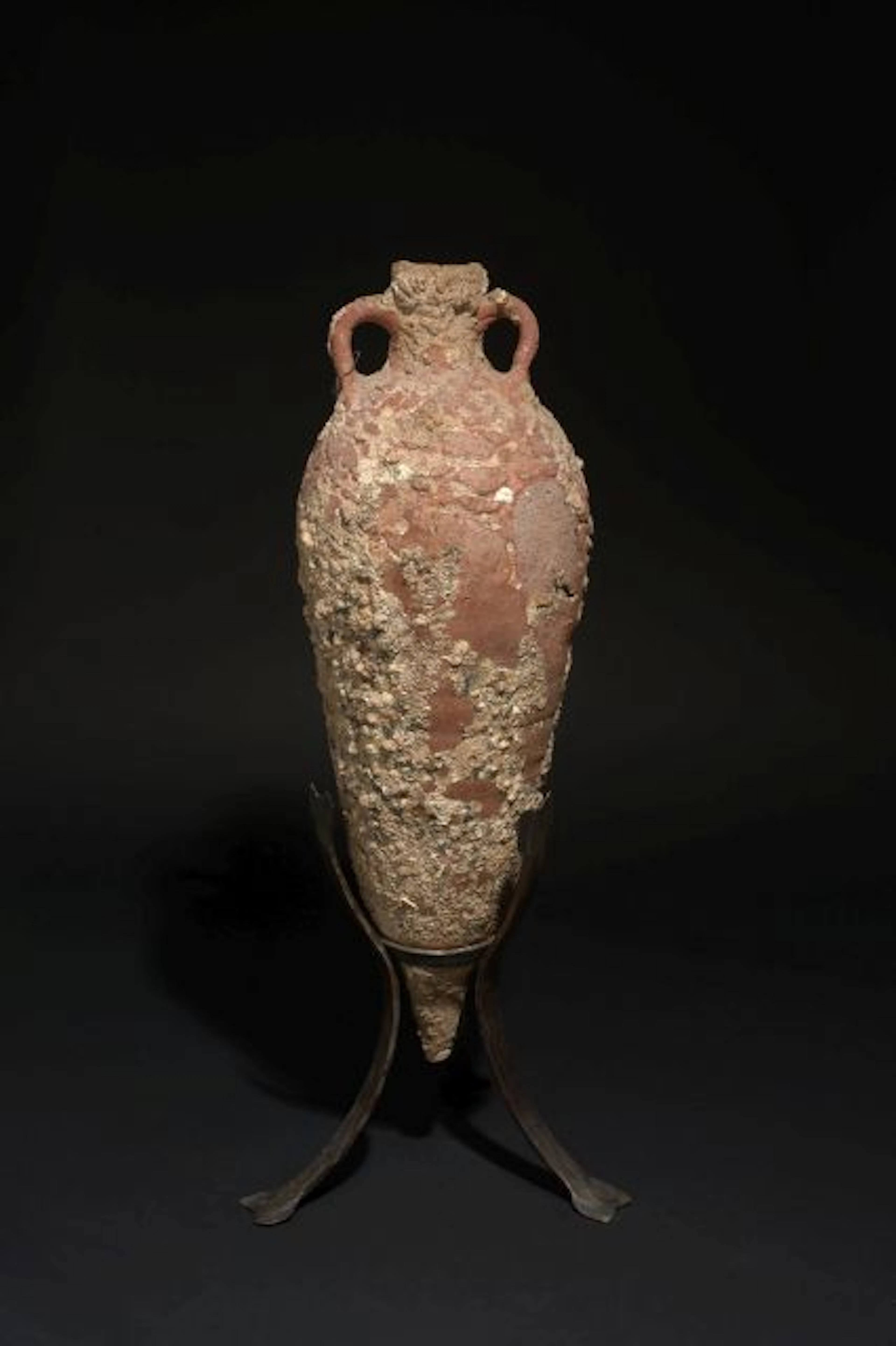 AMPHORE MARINE EN TERRE CUITE, ART ROMAIN, VERS LE 3e SIÈCLE