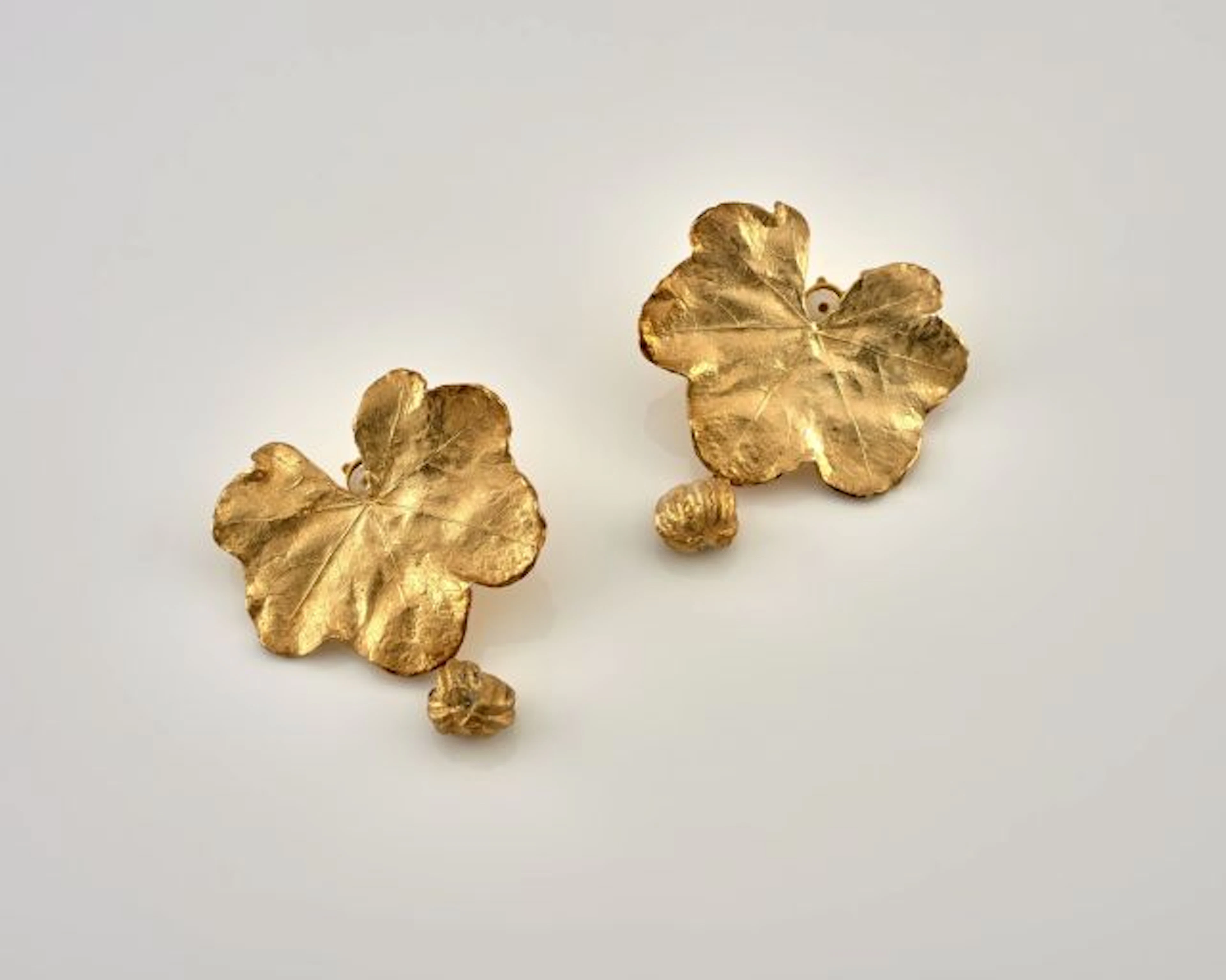 Claude LALANNE Née en 1924 Boucles d'oreilles Collerette - circa 1980