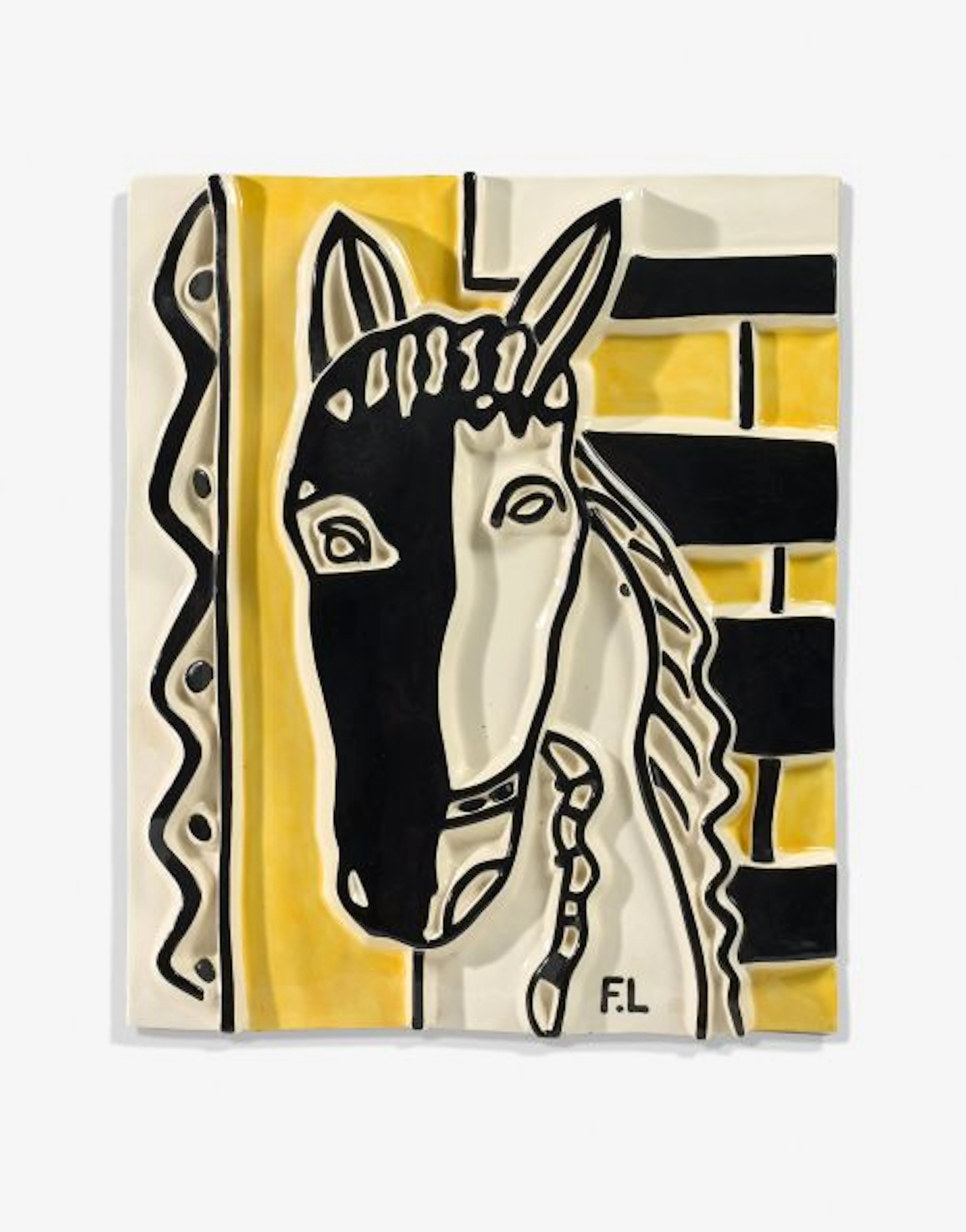 Fernand LEGER (d'après) 1881 - 1955 Cheval au fond jaune - 1953
