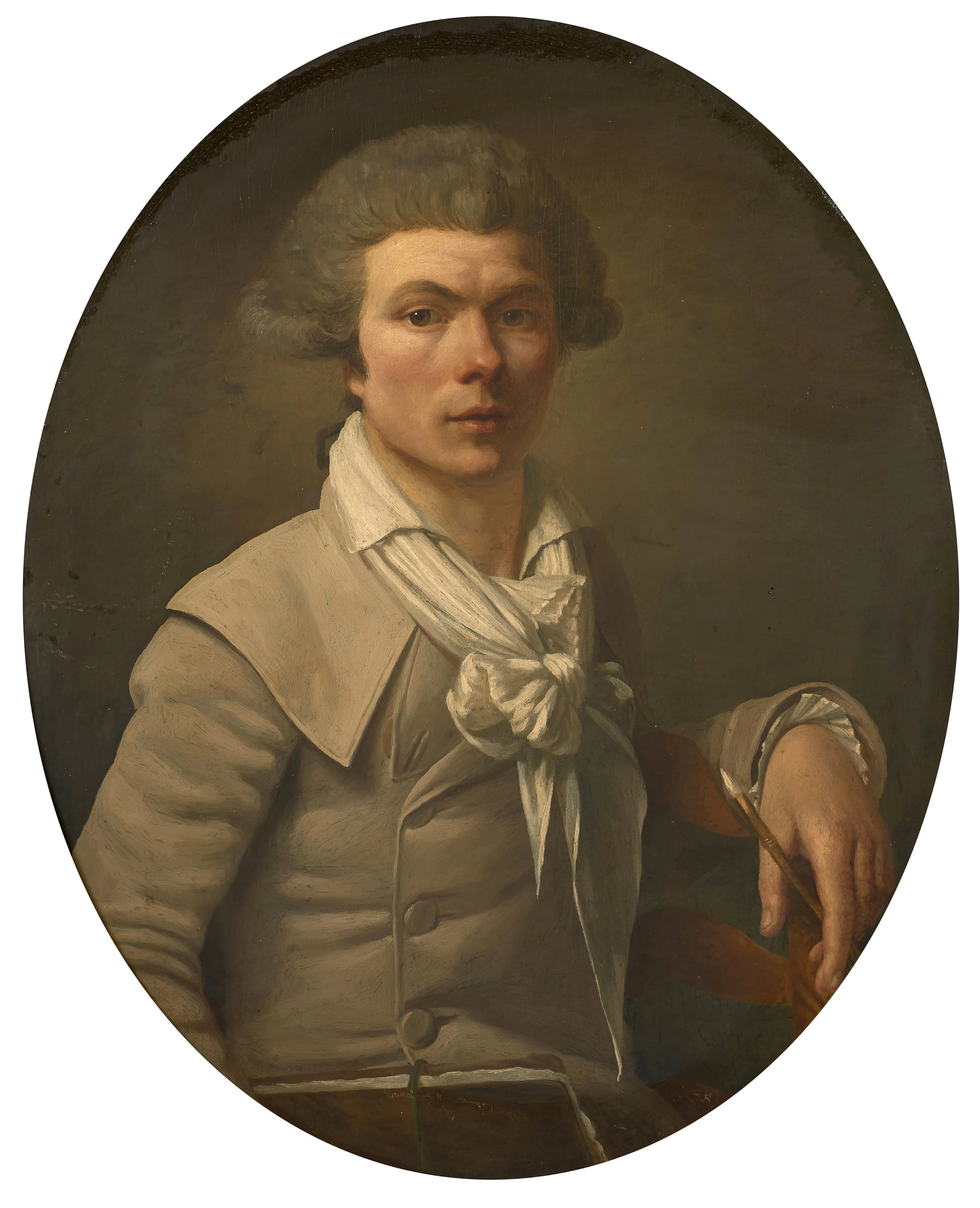 Ecole française vers 1780 Portrait d'un artiste