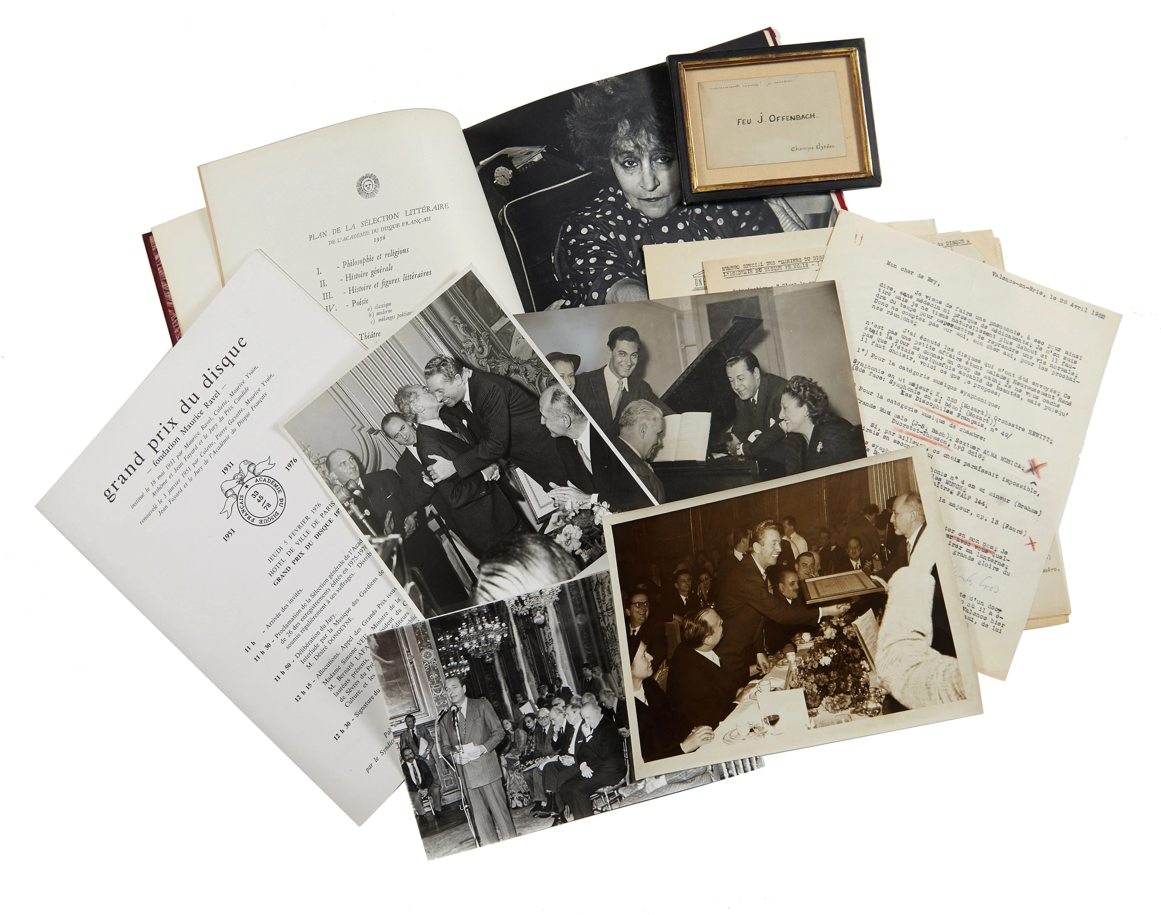 ACADÉMIE DU DISQUE FRANÇAIS Important ensemble de documents relatifs