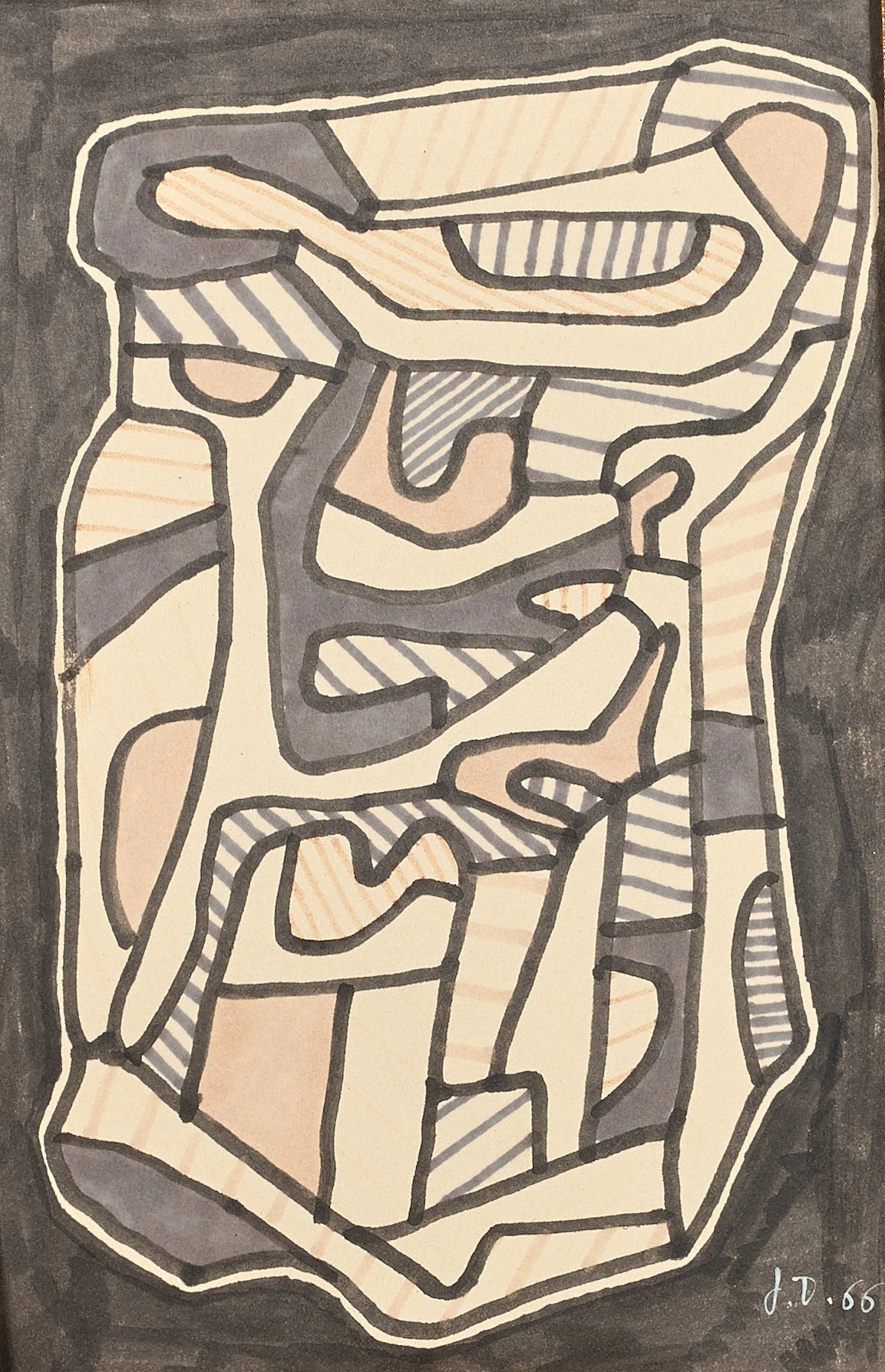 Jean DUBUFFET (1901 - 1985) LE POT DE CONFITURE VI (M. 173) - 1966
