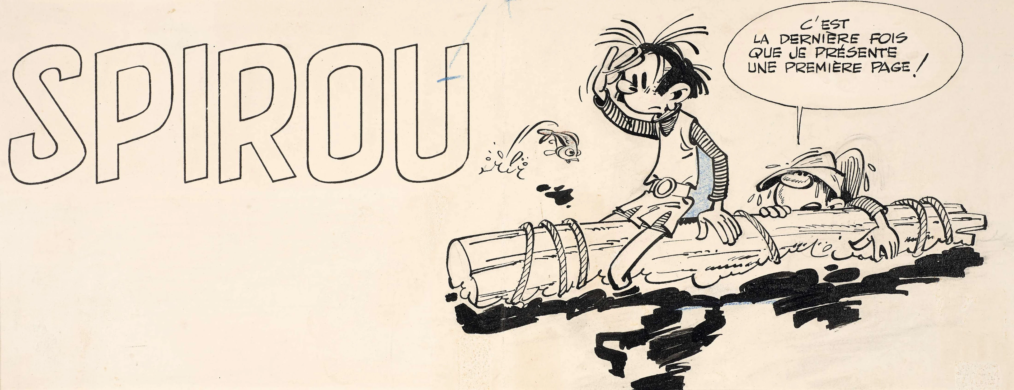 André FRANQUIN 1924-1997 Spirou et Gaston Lagaffe Encre...