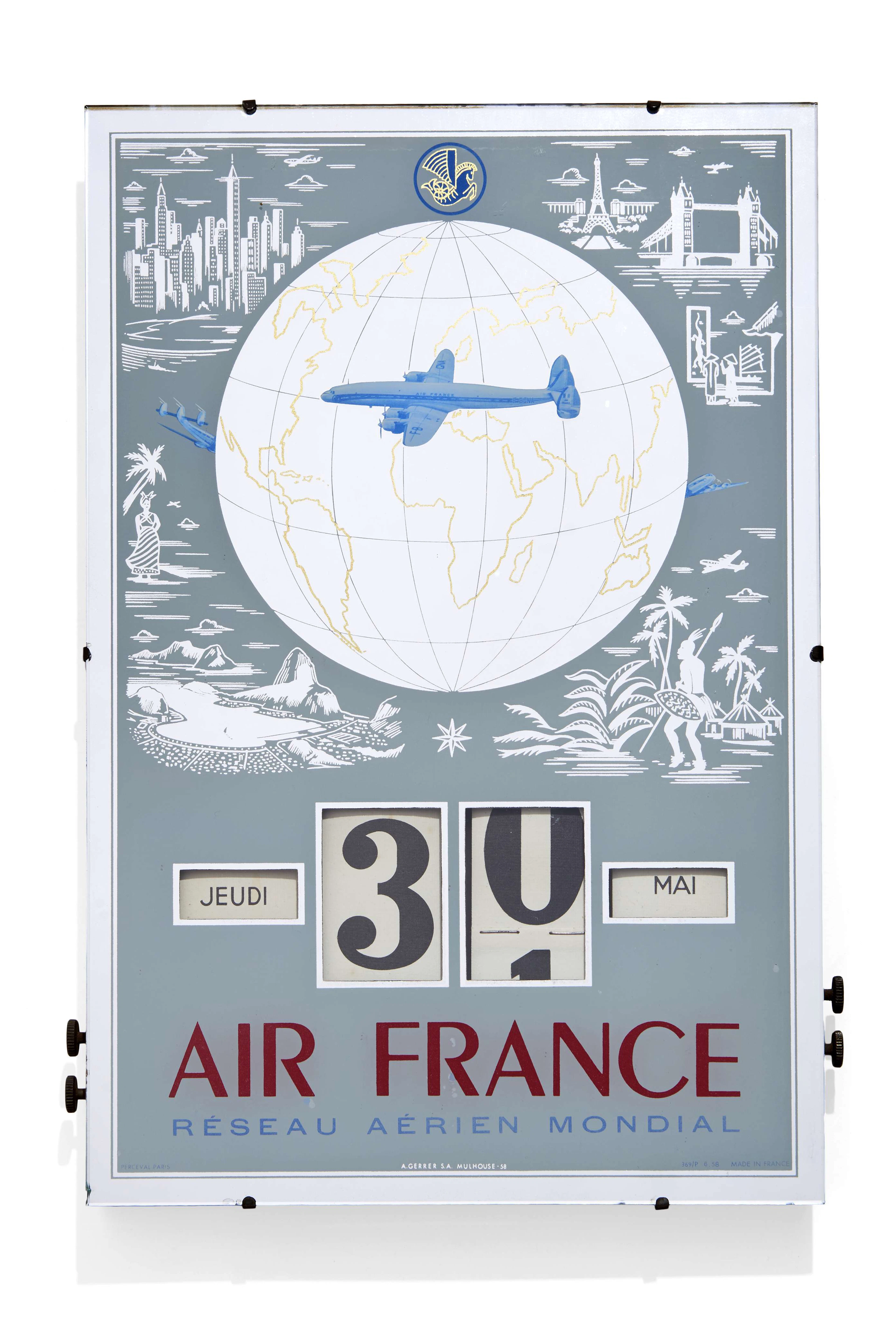 AIR FRANCE Calendrier perpétuel