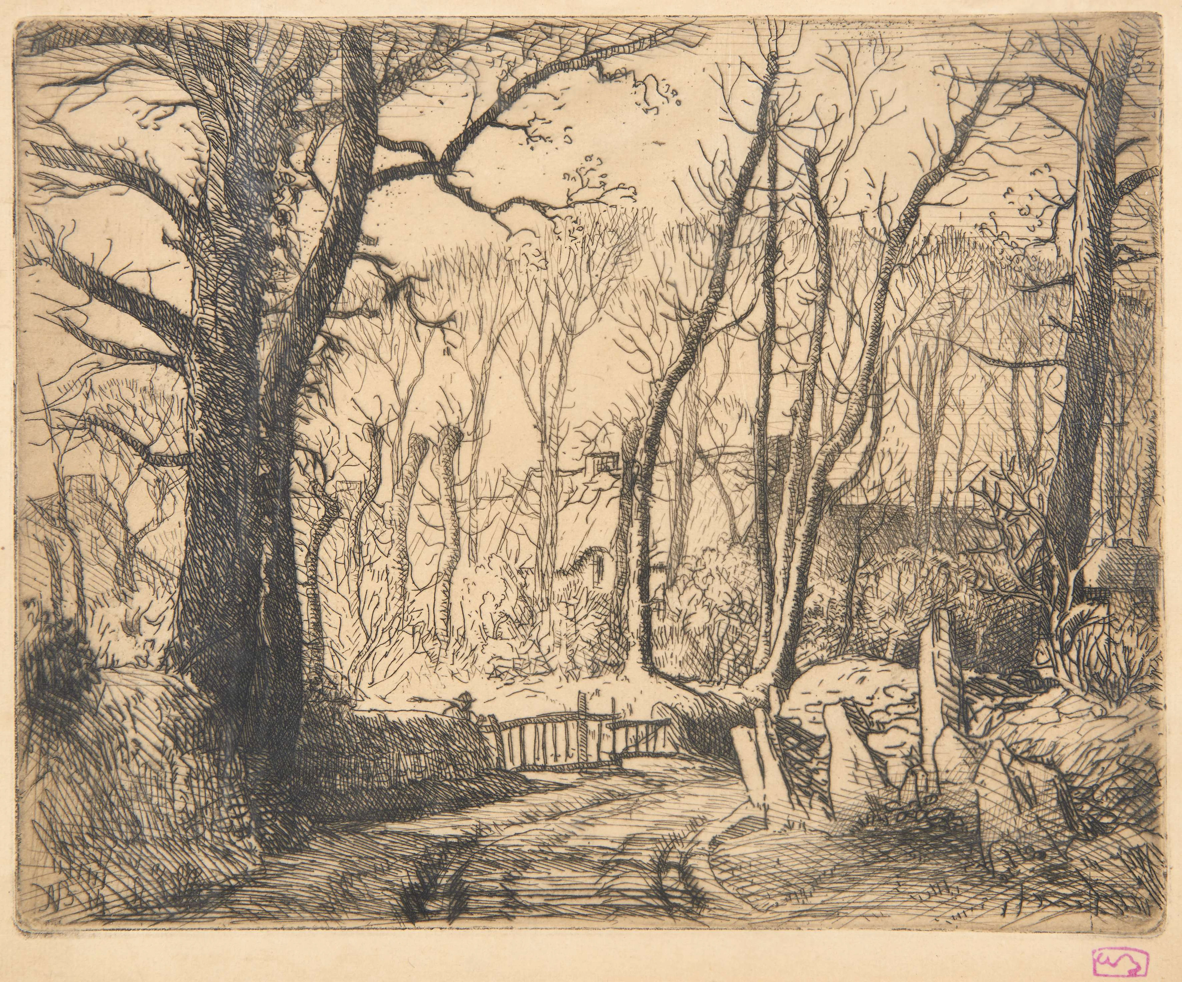 Adolphe-Marie BEAUFRERE (1876-1960) La ferme de Ponsgwerm...