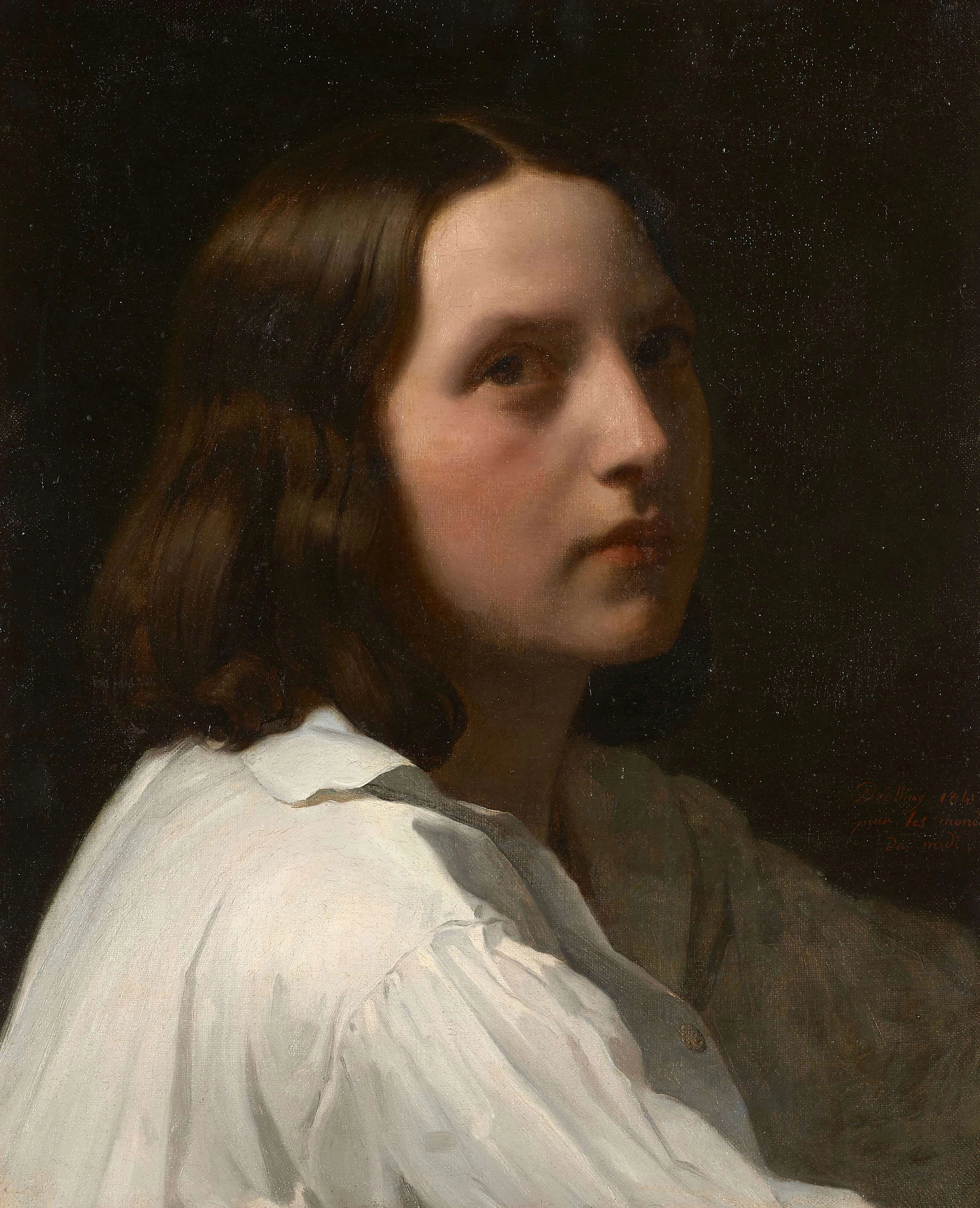 Michel-Martin Drolling Paris, 1789 - 1851 Etude de jeune homme Huile sur toile