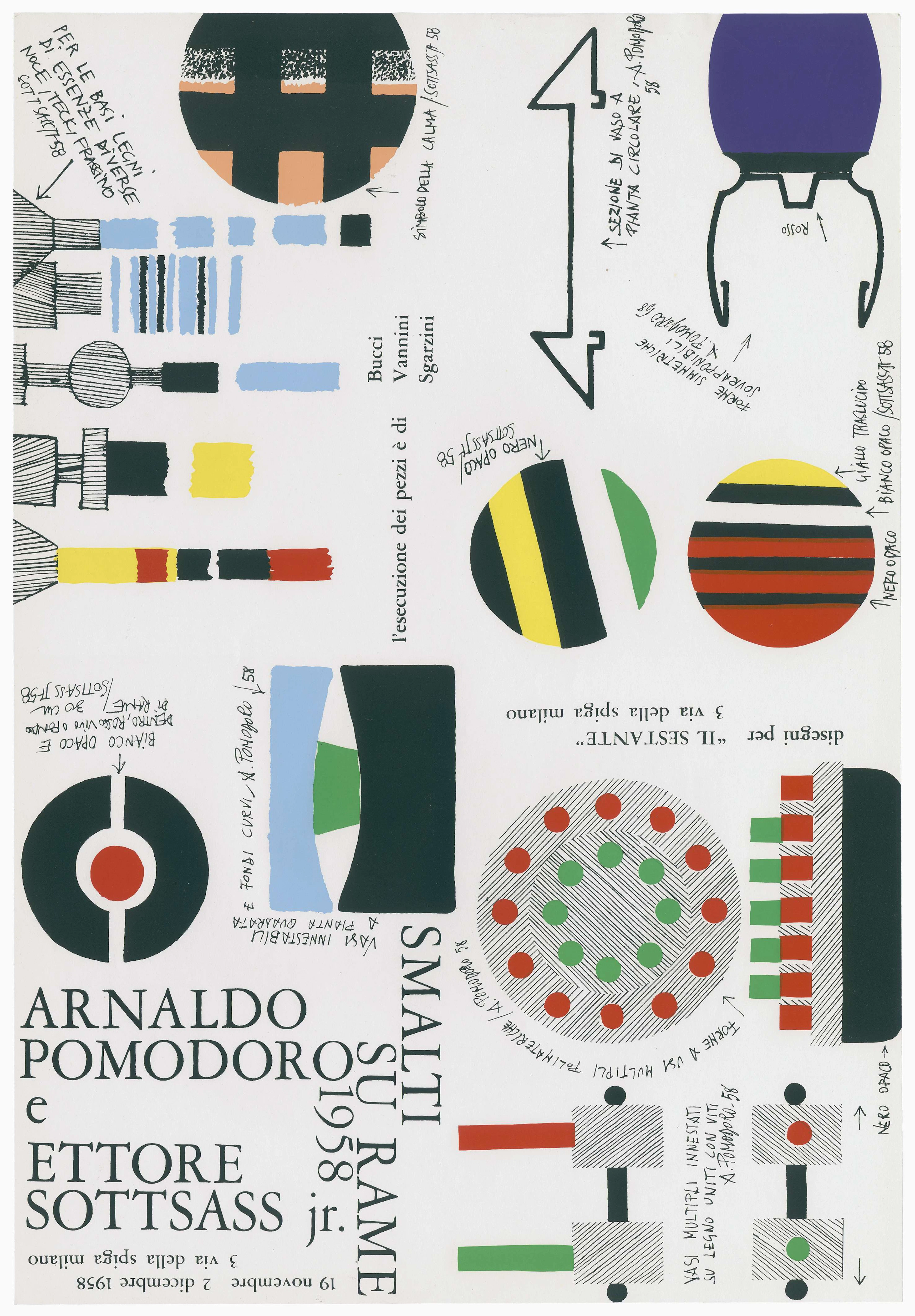 Ettore SOTTSASS (1917 - 2007) Rare affiche "Arnaldo...