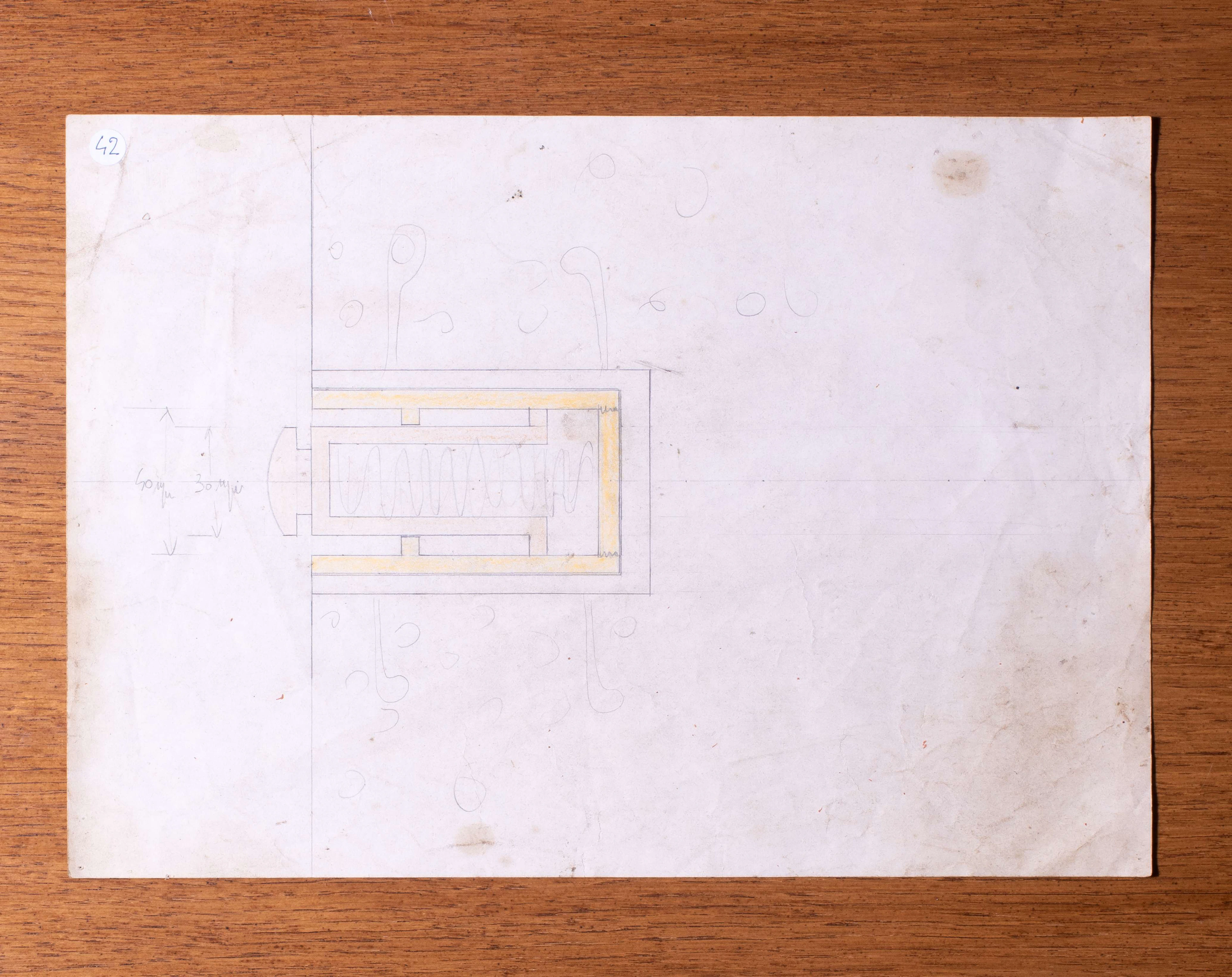 Carlo SCARPA (1906 - 1978) Sans titre - Circa 1970 Crayon...