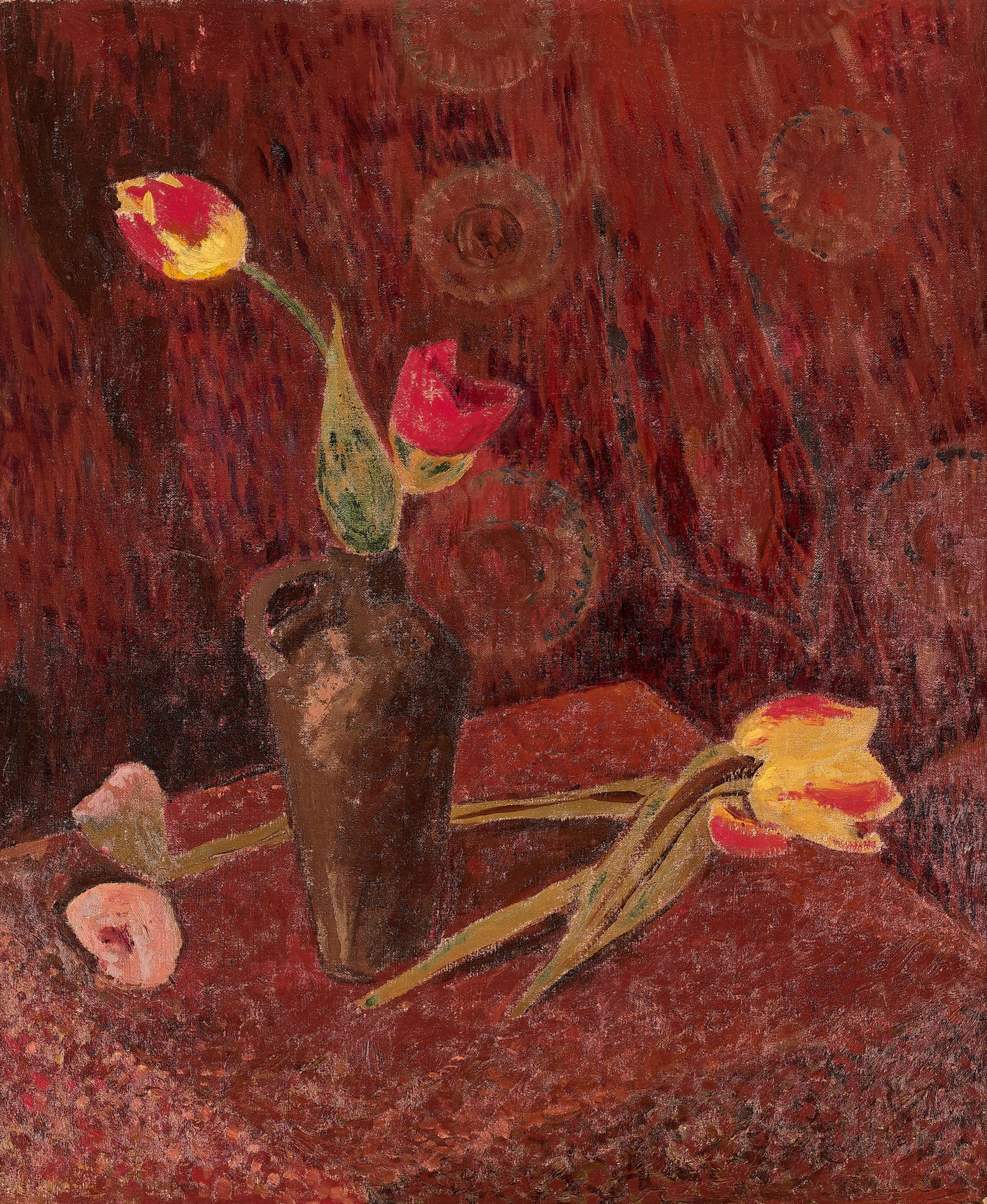 Paul SERUSIER 1864 - 1927 Bouquet de tulipes ou...