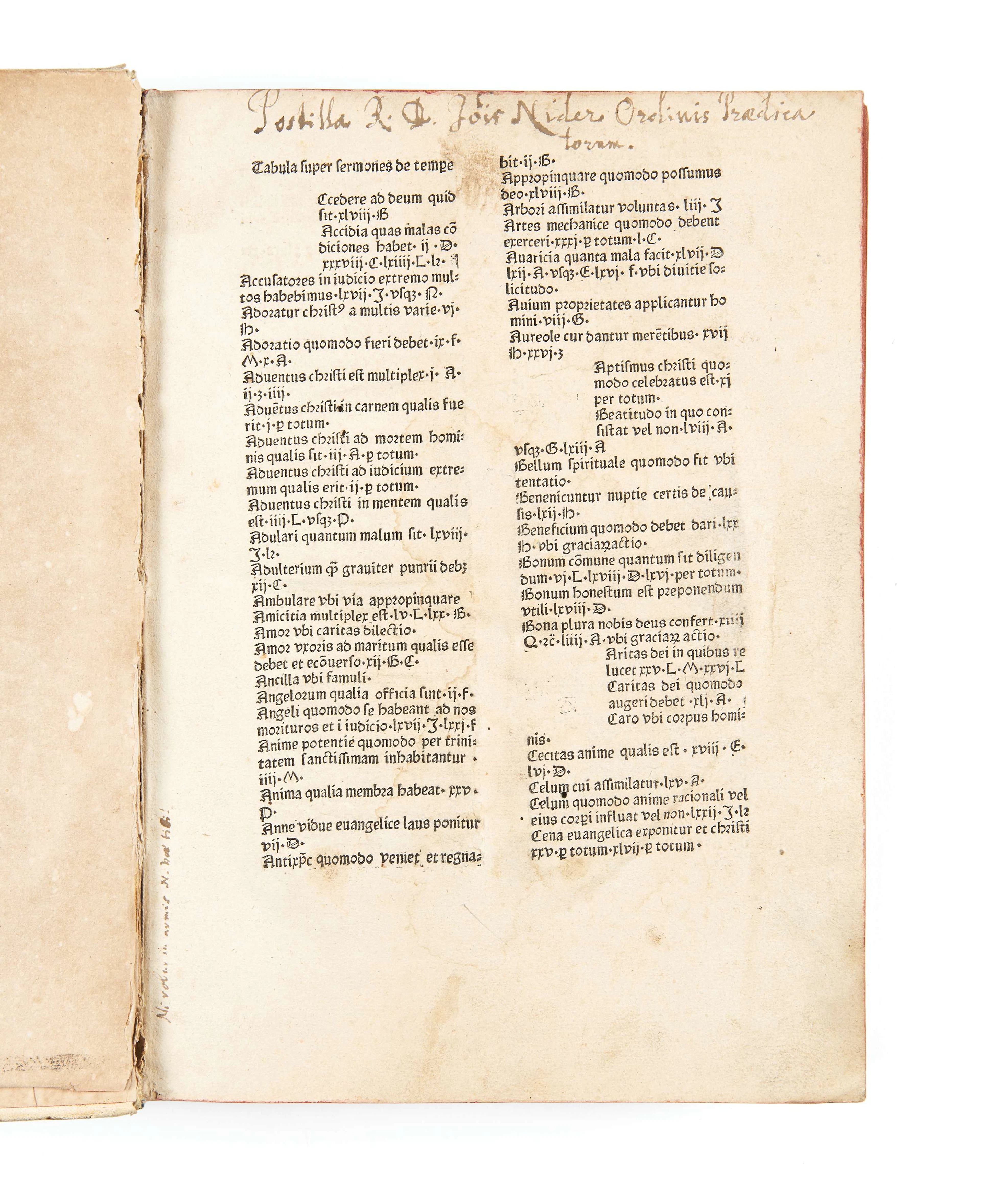 Johannes NIDER 1380-1438 Sermones totius anni de tempore...
