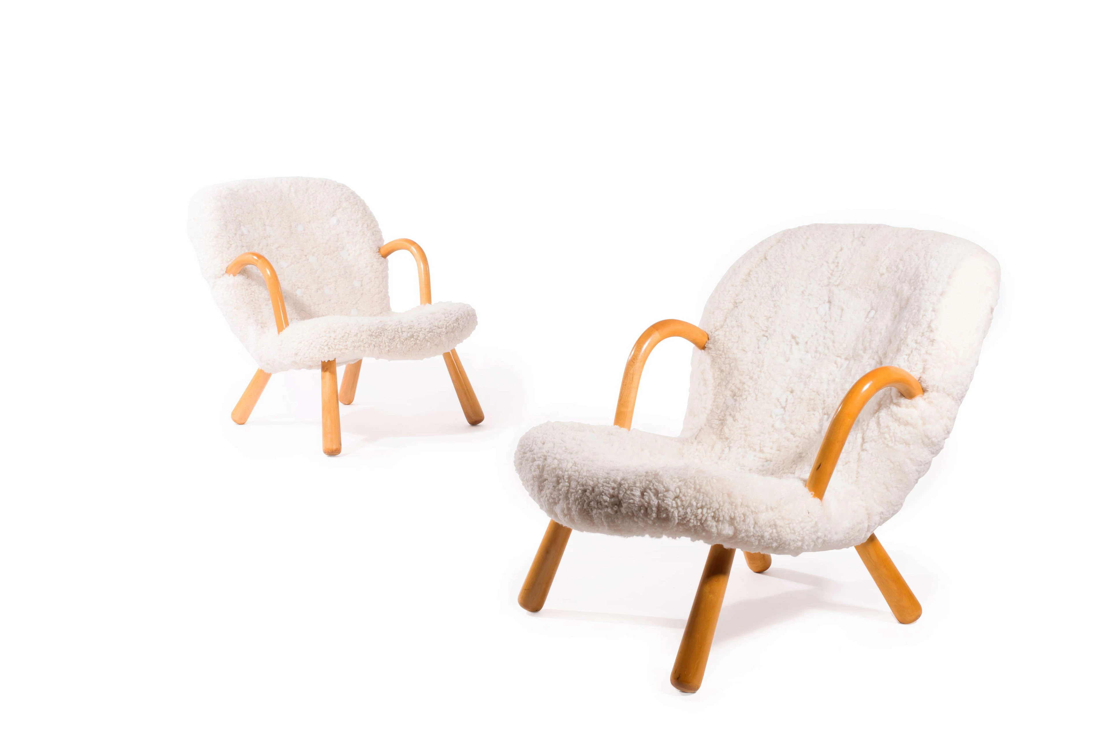Philip ARCTANDER 1916-1994 Paire de fauteuils dits "Clam"...