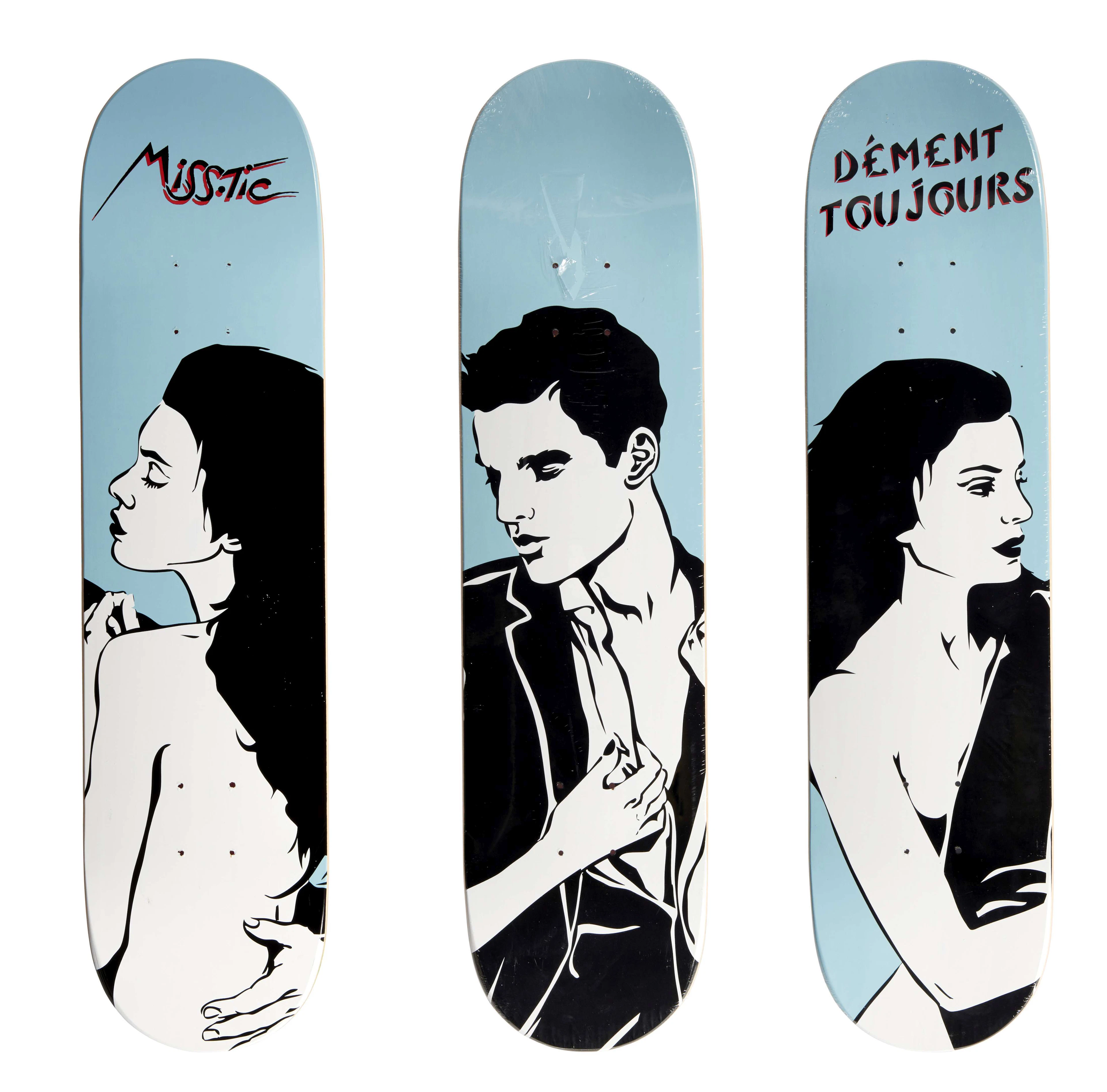 MISS TIC Née en 1956 Deck on skateboard (Set de 3) - 2012...