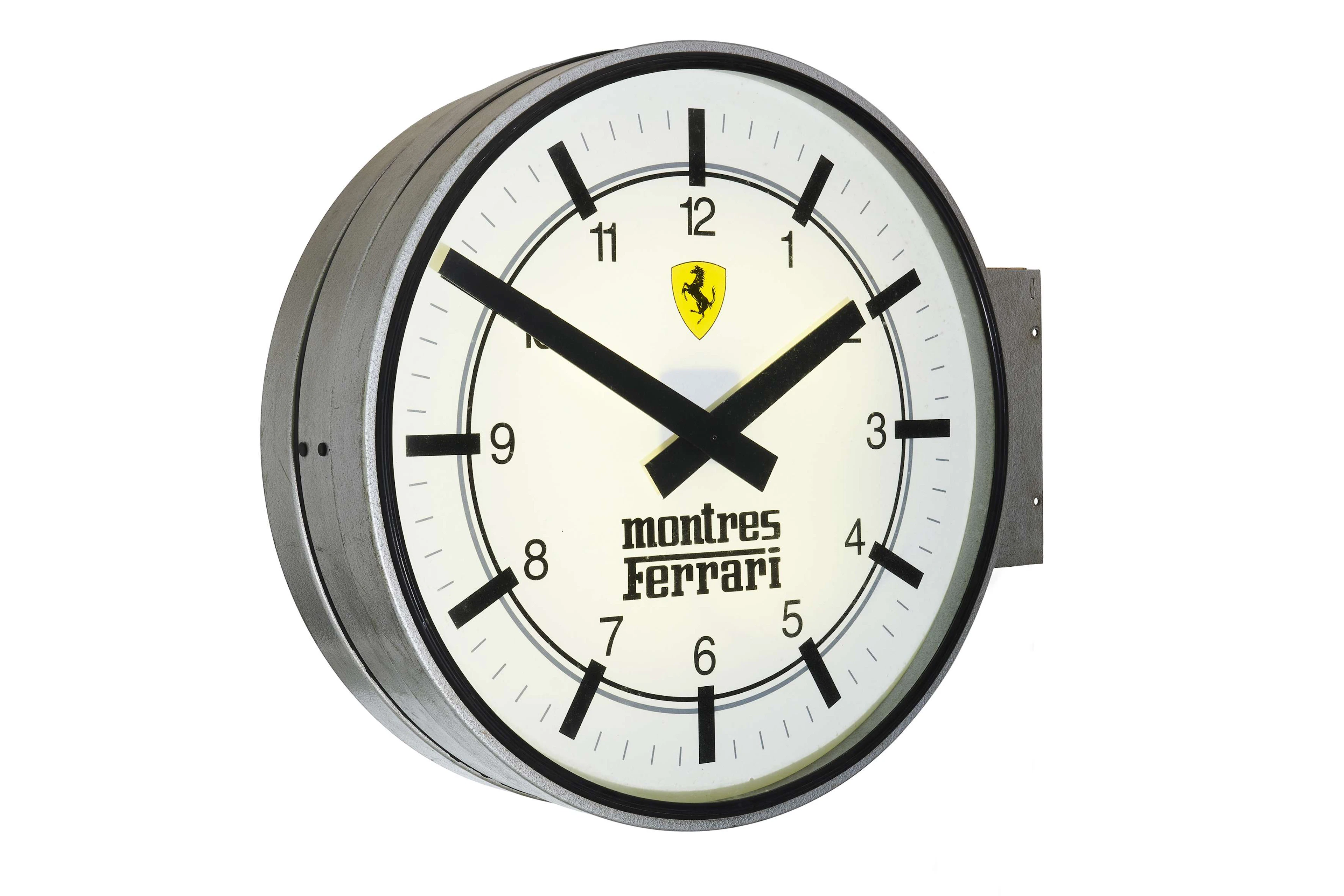MONTRES FERRARI Importante horloge publicitaire double-face