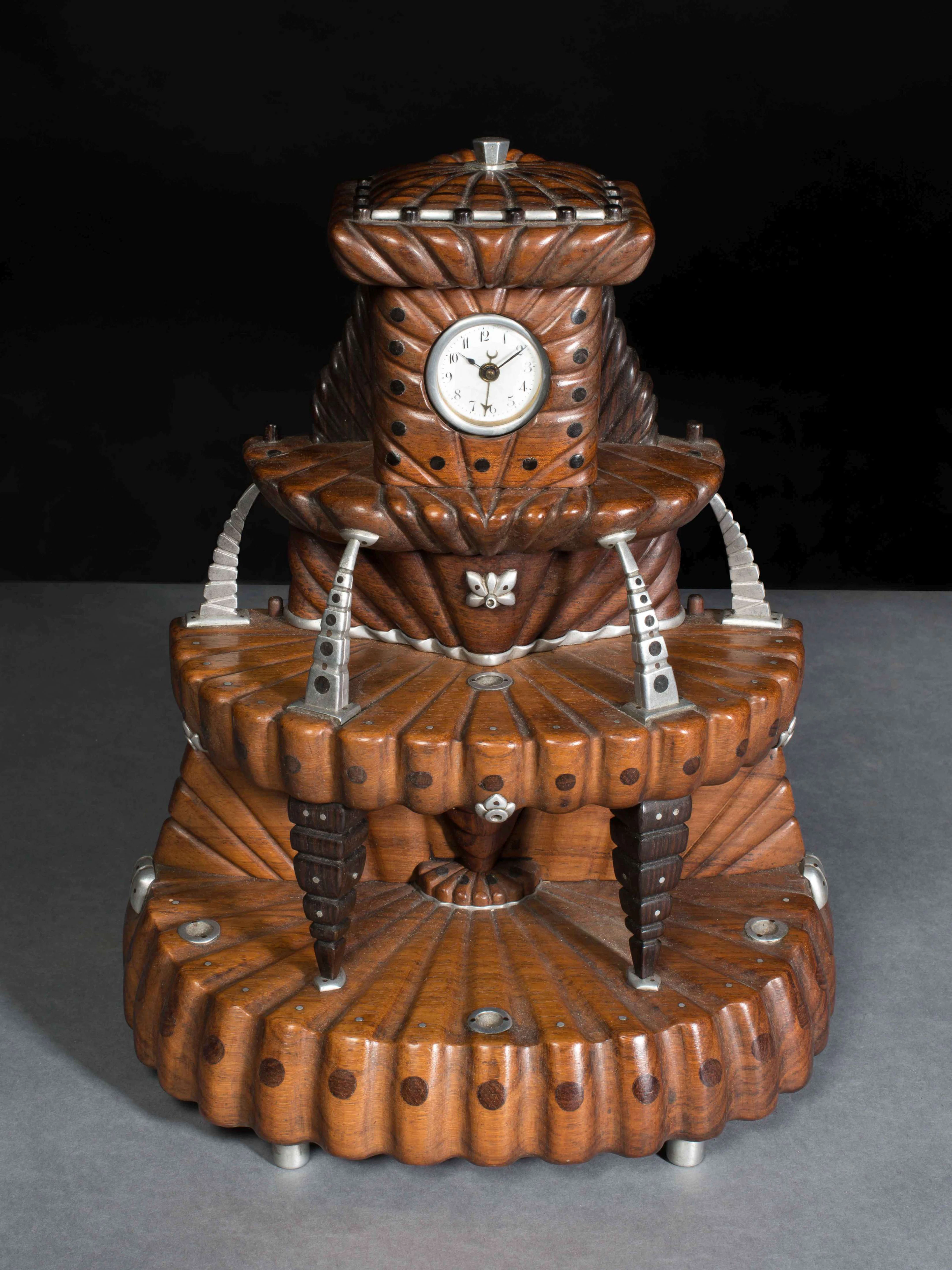 Joseph MULLER Horloge de table – 1910-1935 Structure en...