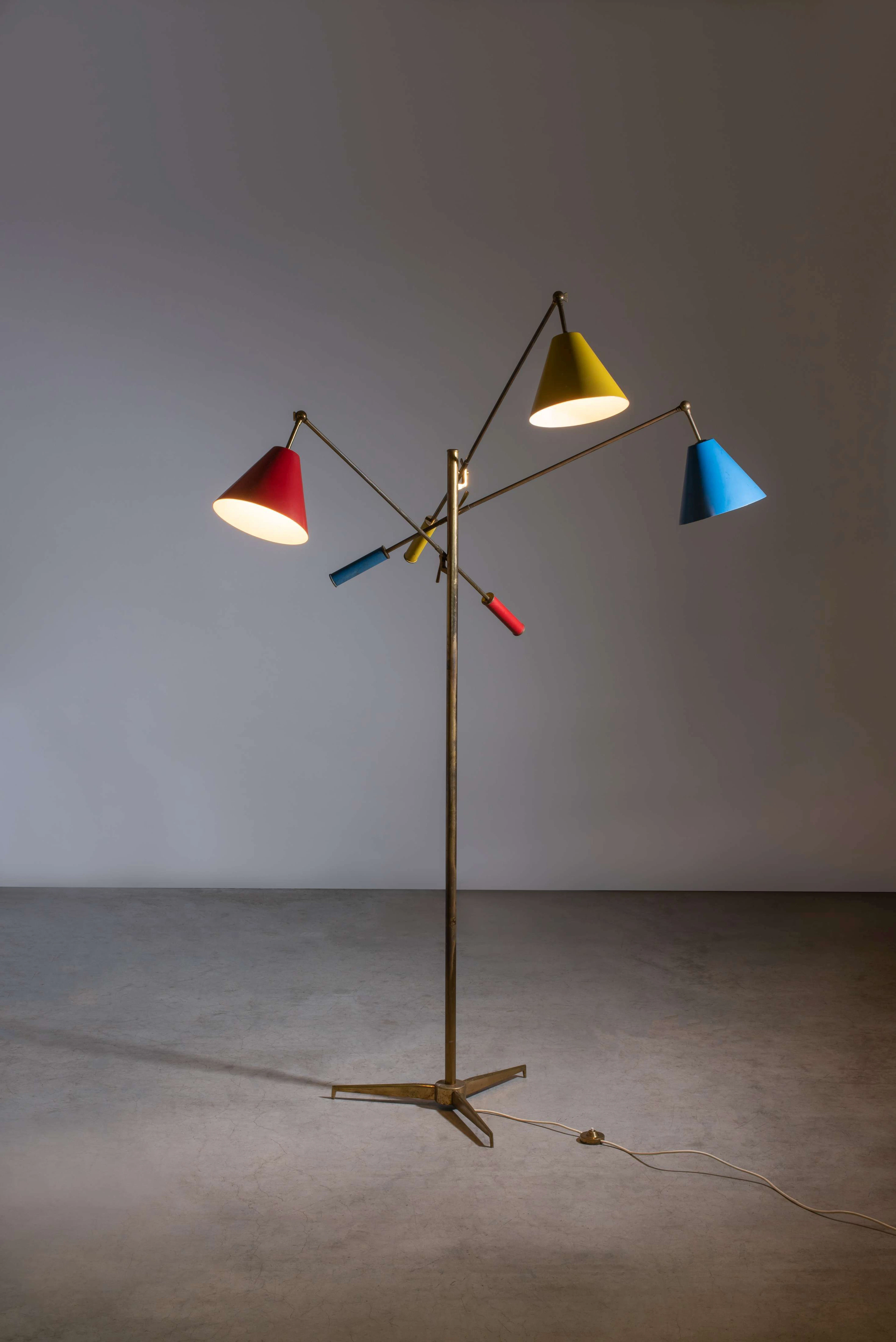 Angelo LELII (1911 - 1979) Lampadaire mod