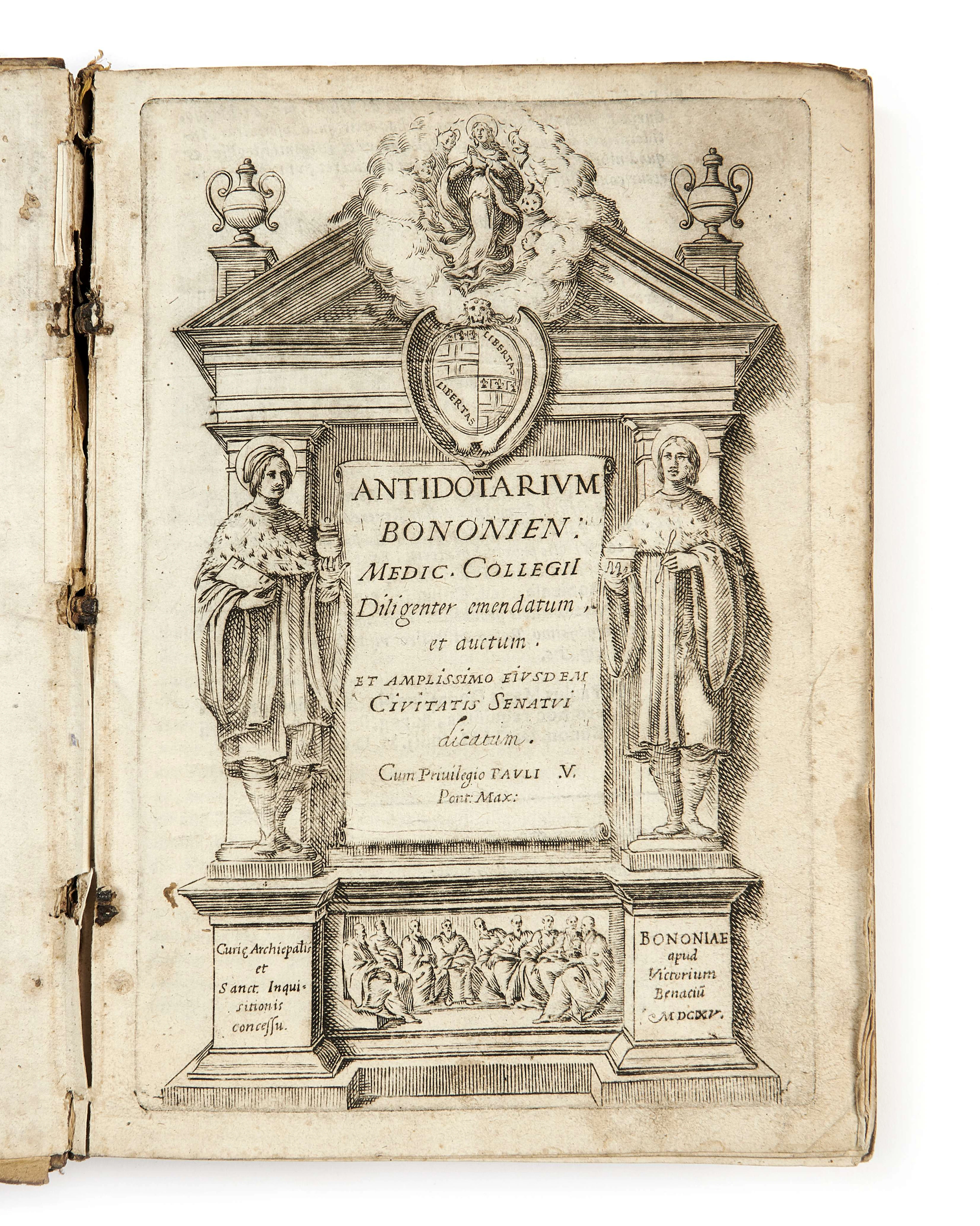 Ulisse ALDROVANDI 1522-1605 Antidotarium Bononien
