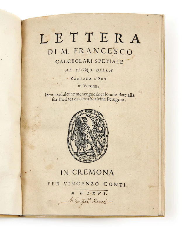 Francesco CALZOLARI 1522-1609 Lettera di M