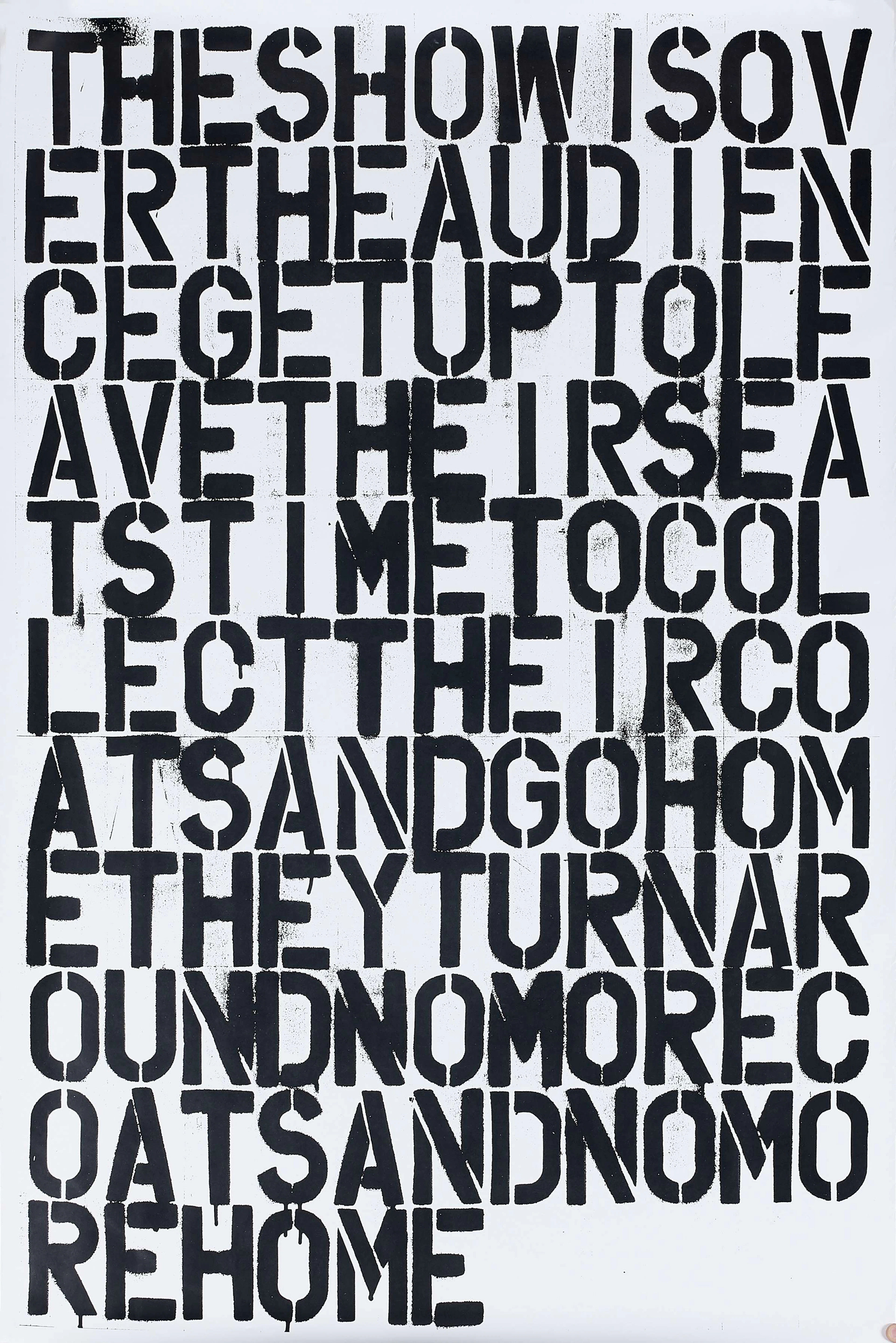 D'après Christopher WOOL & Felix GONZALES-TORRES Nés en...