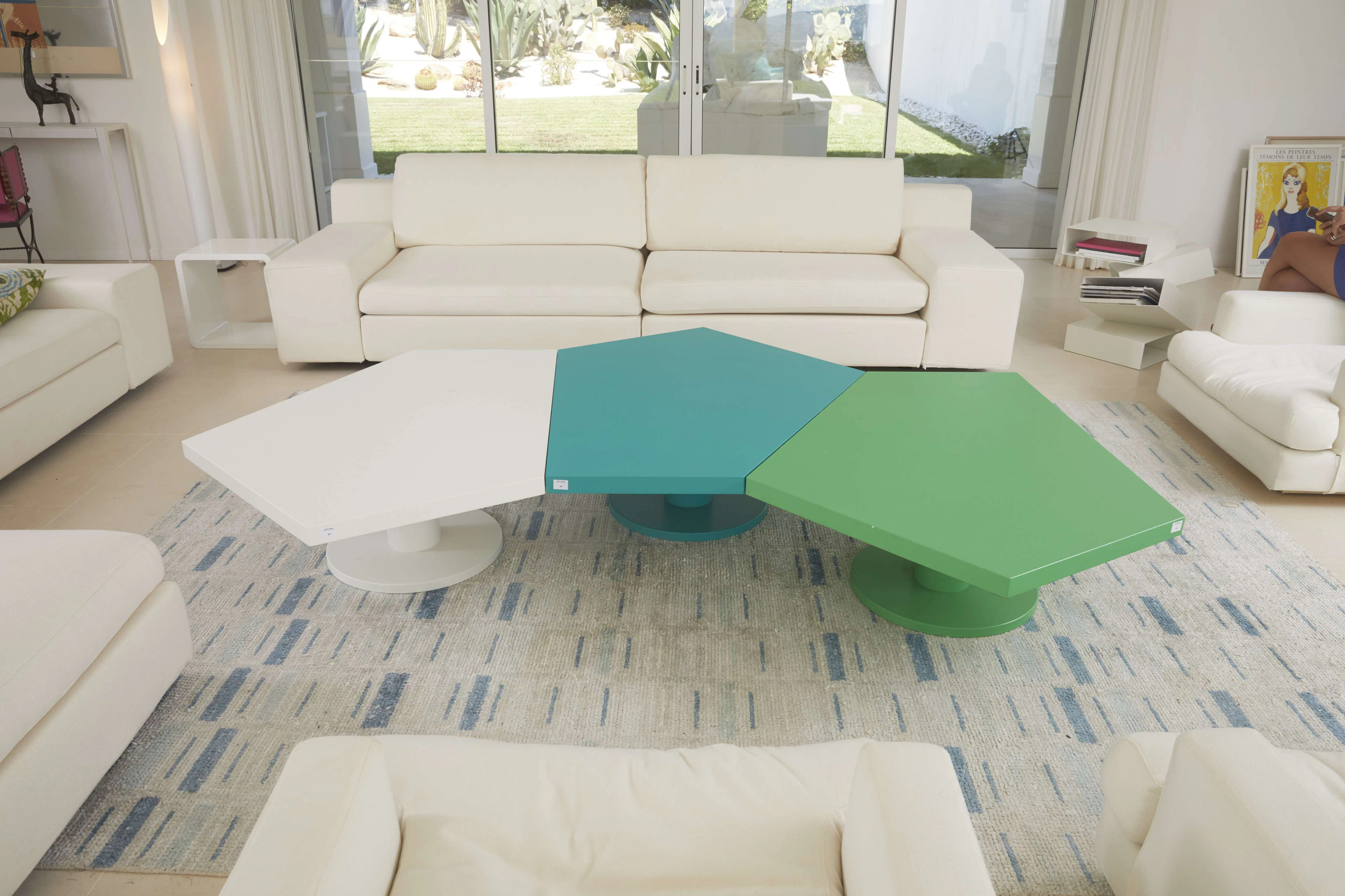 Massimo MOROZZI 1941 - 2014 Tables basses "NEOLITICO PENTA"