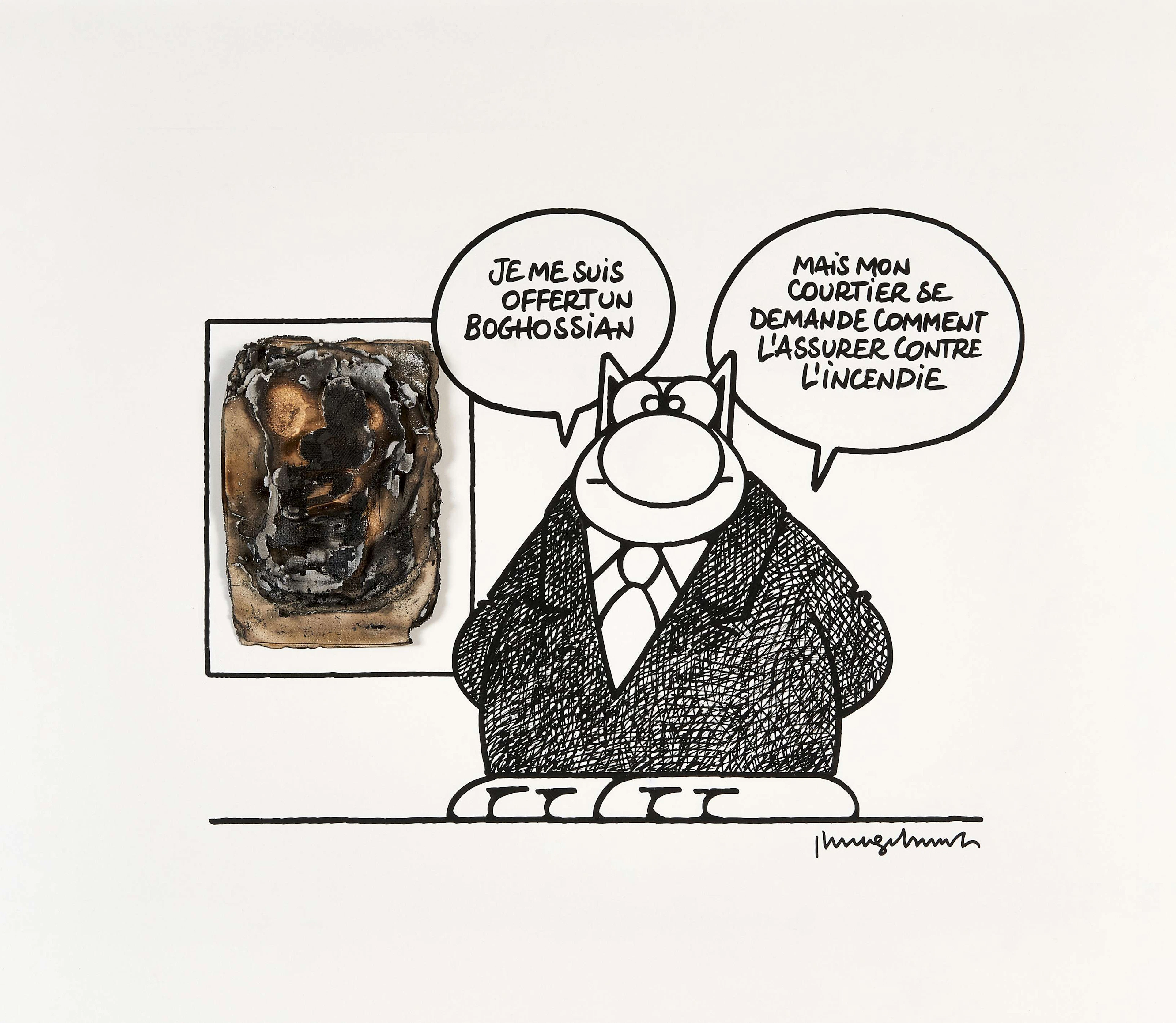 Philippe GELUCK Né en 1954 Le Chat et ses assureurs