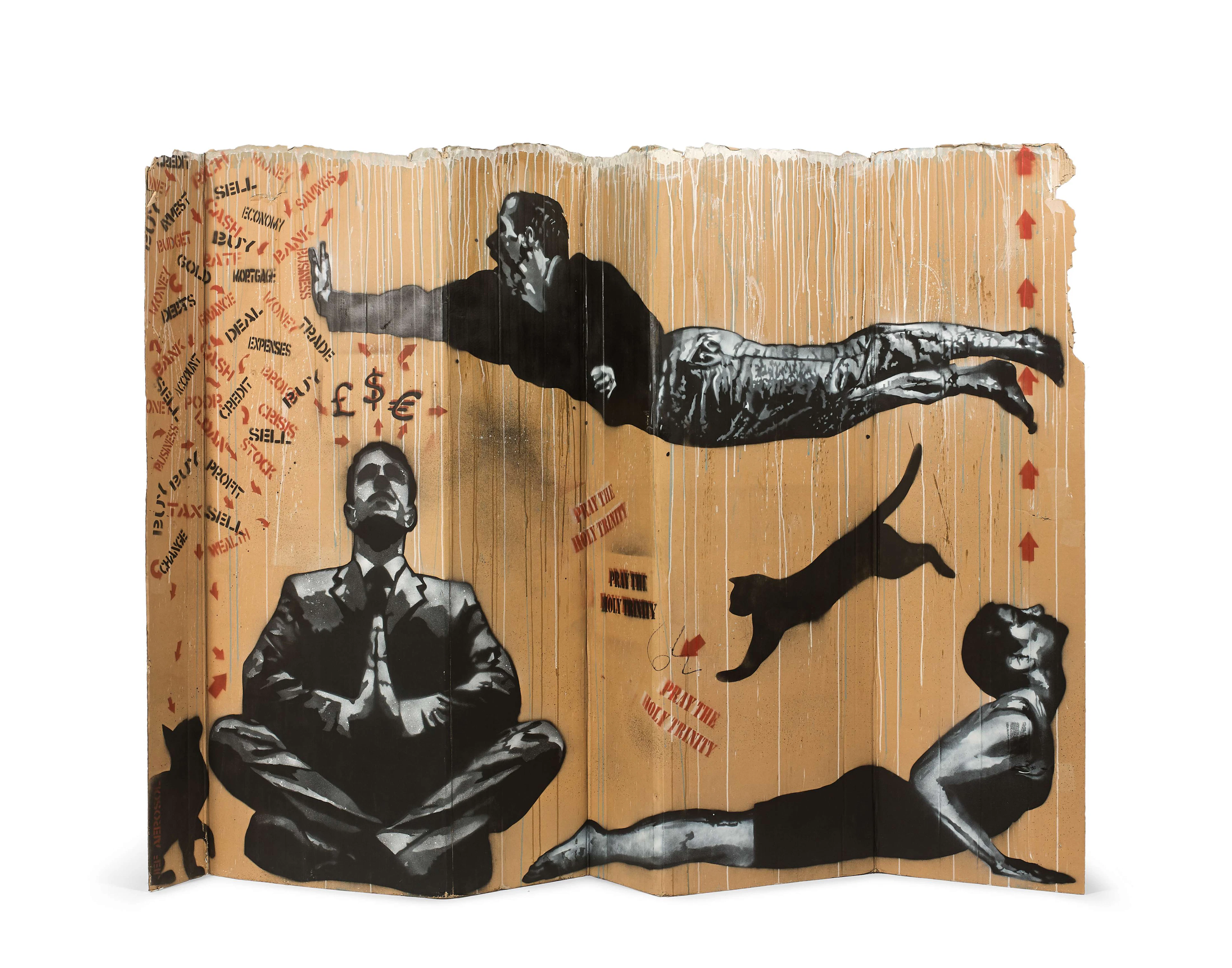 Jef AEROSOL (Français - Né en 1957) Pray the Holy Trinity...