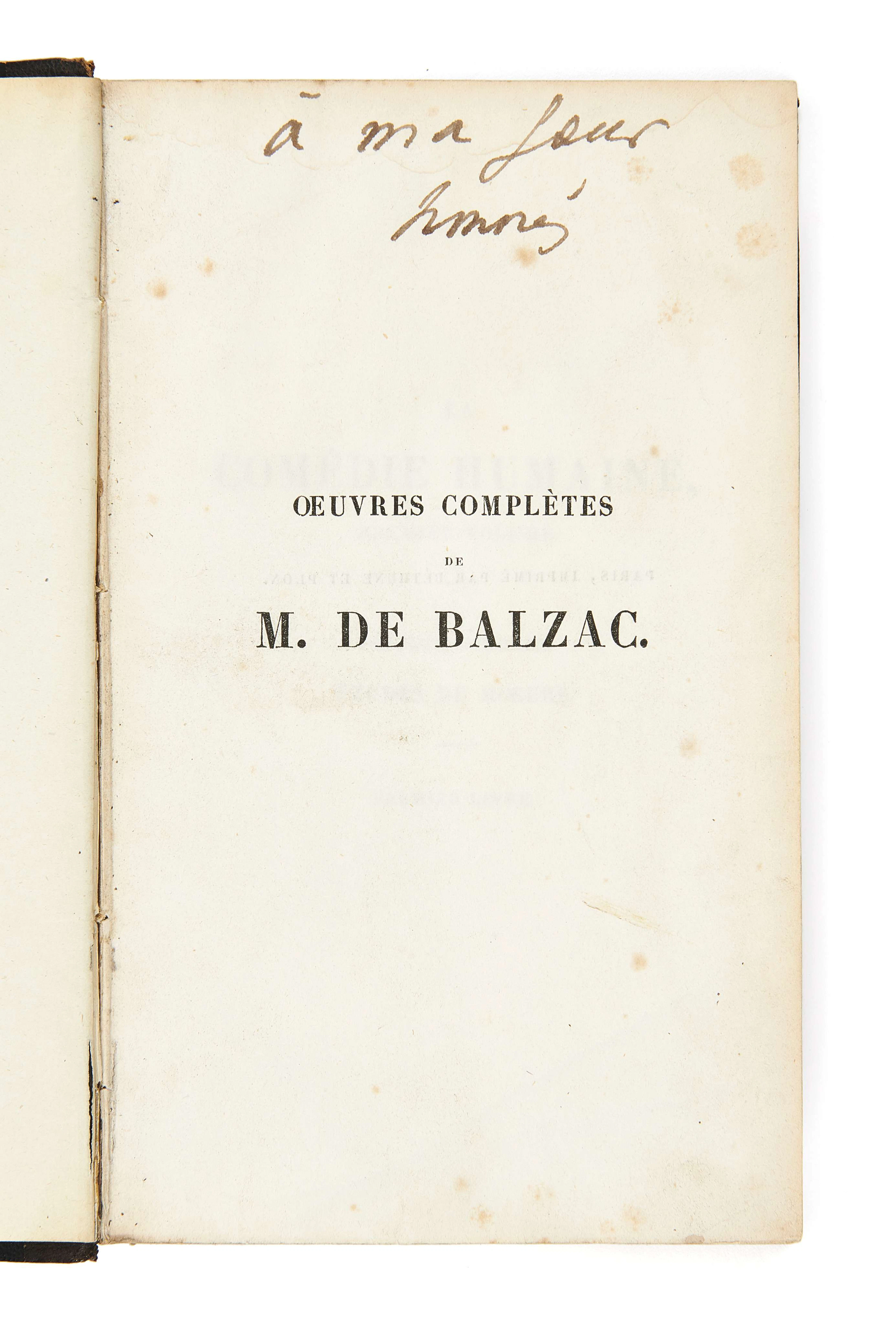 BALZAC, Honoré de (1799-1850) La Comédie humaine