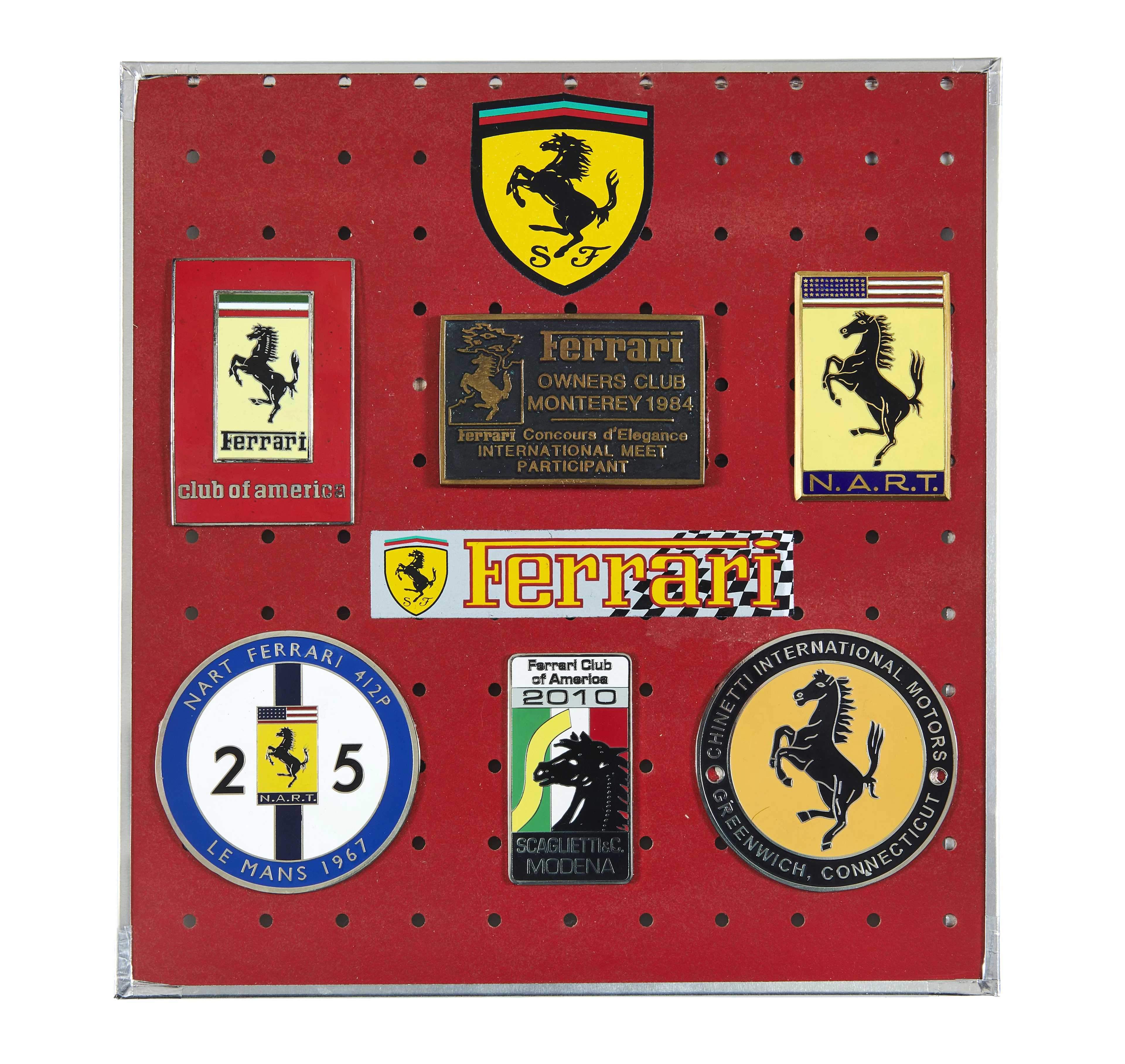 FERRARI Ensemble de 6 badges et écussons - U.S.A.