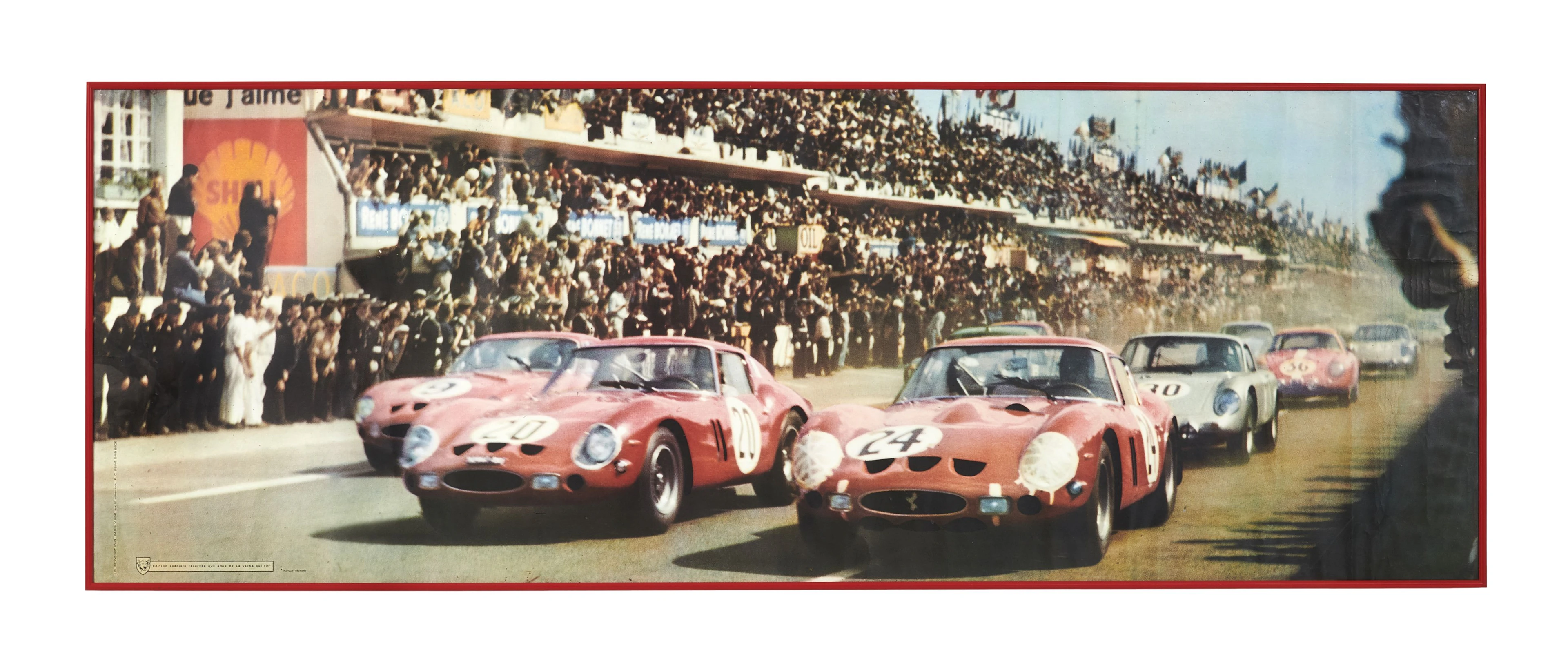 DEPART DES 24 HEURES DU MANS 1963 Rare affiche éditée par...