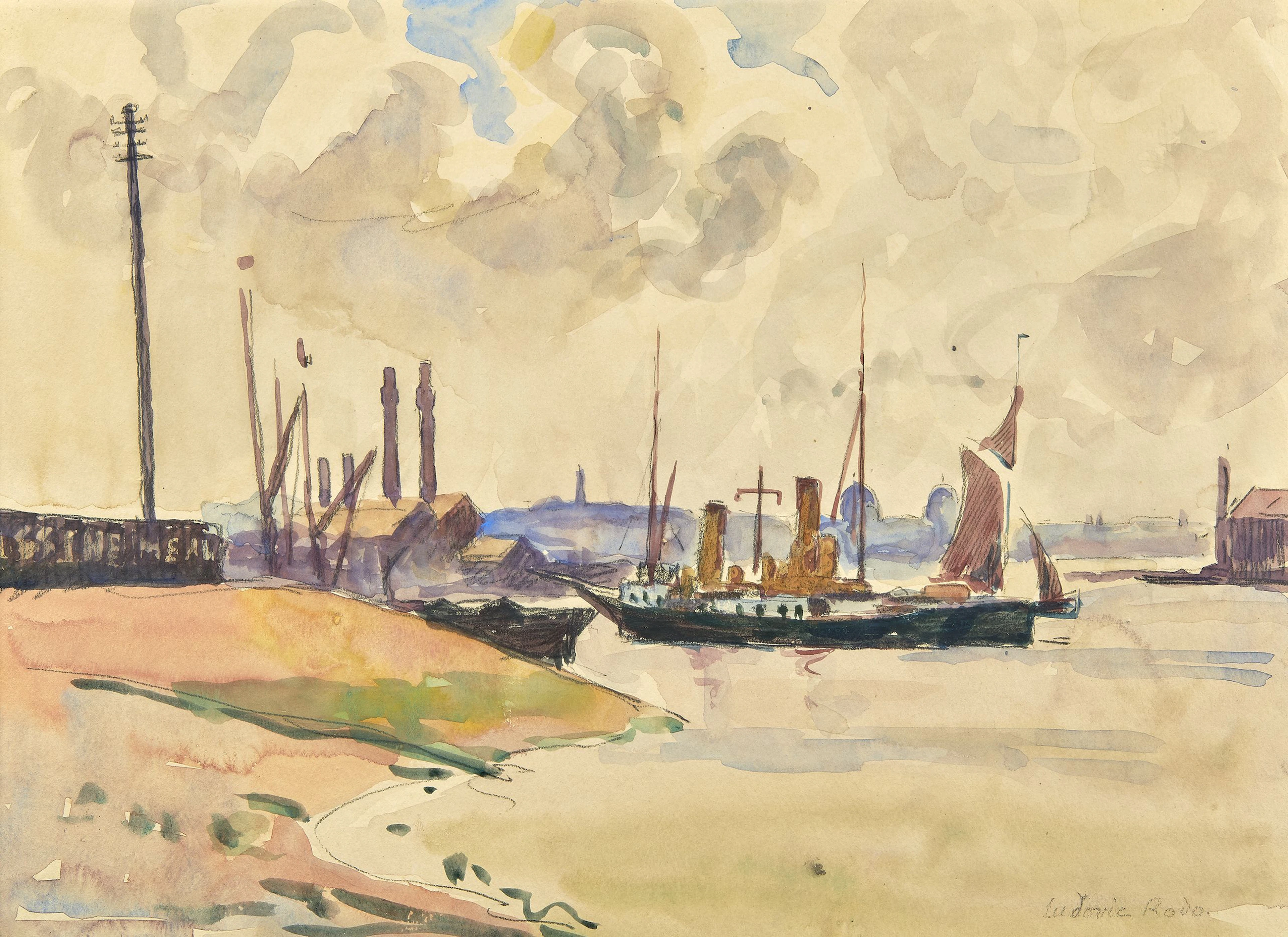Ludovic Rodo PISSARRO 1878 - 1952 Ensemble de trois...