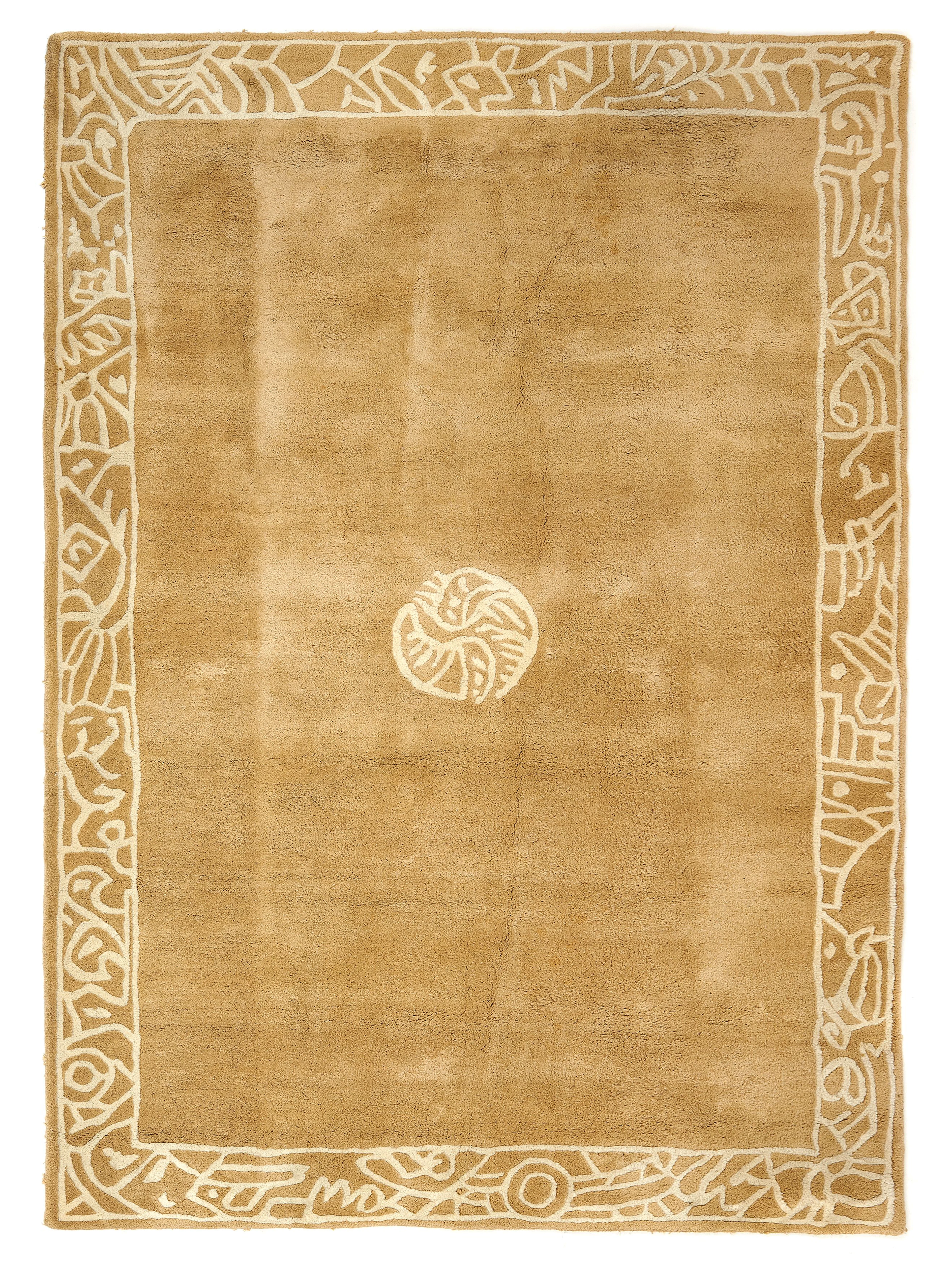 d'après Pierre ALECHINSKY Né en 1927 Marginalia Tapis en laine
