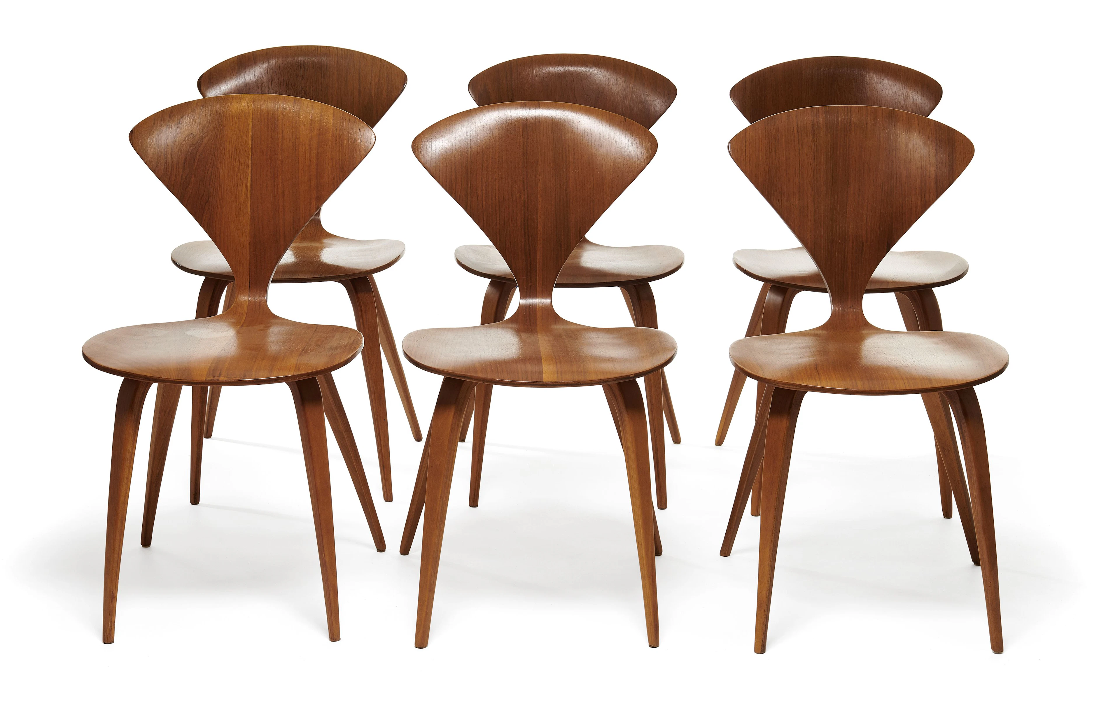 Norman CHERNER (Né en 1920) Suite de six chaises dites «...