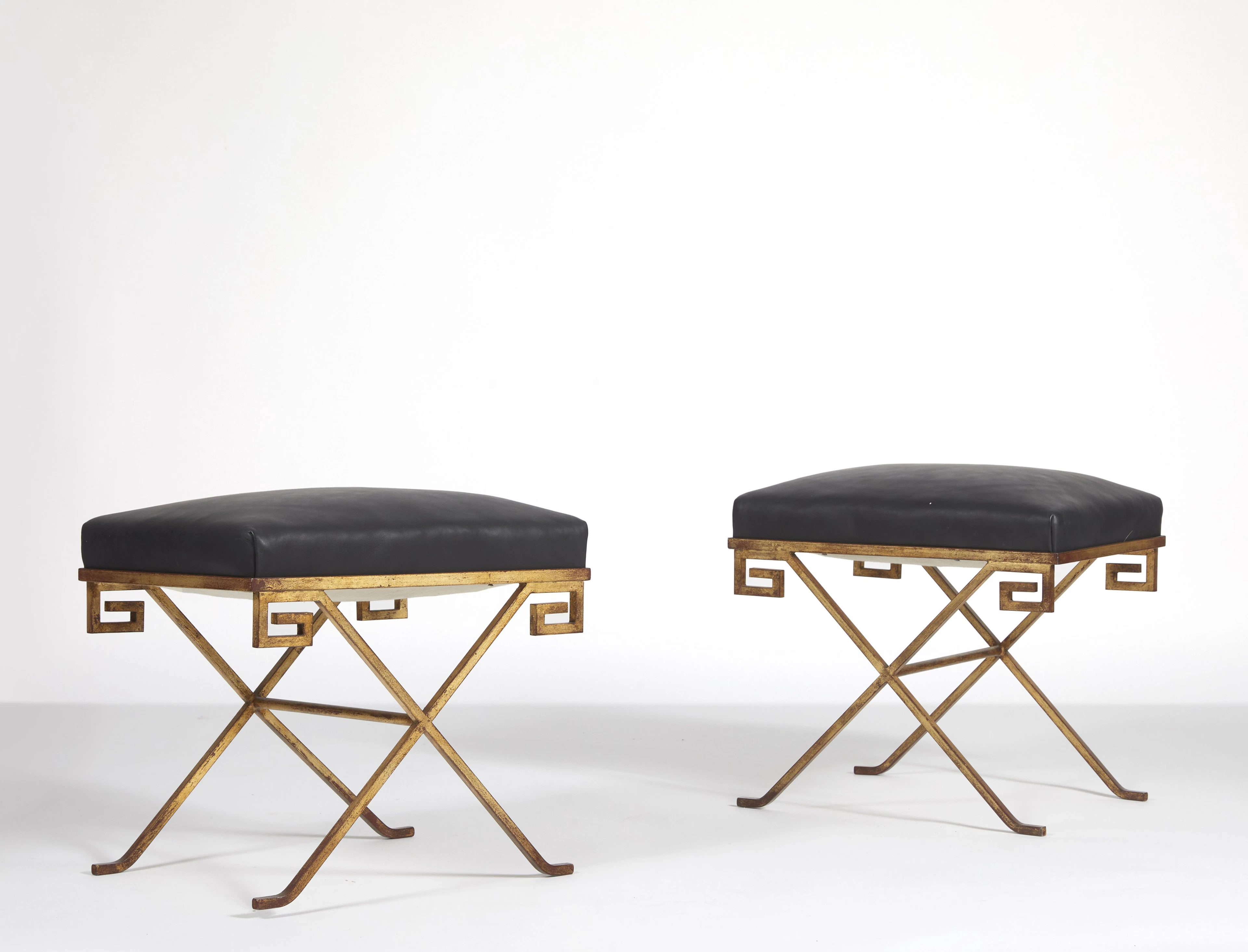 Jean-Michel FRANK & COMTE (éditeur) 1895-1941 Paire de tabourets